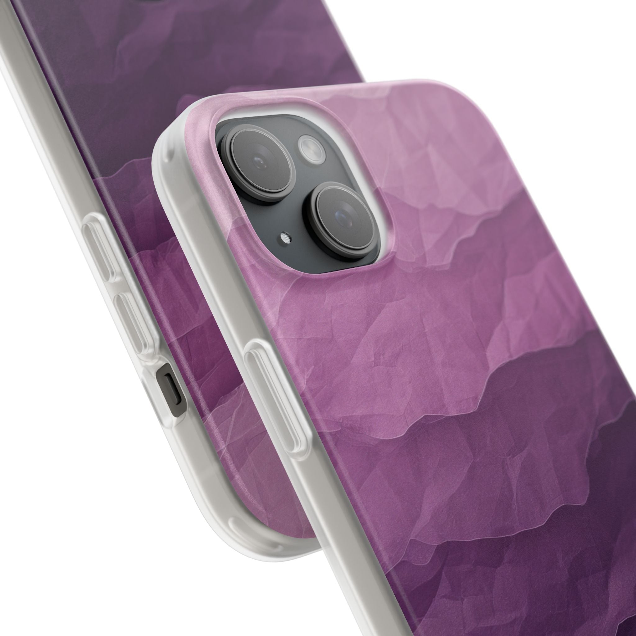Purple Wave Layers iPhone 15 Plus Case - Soft