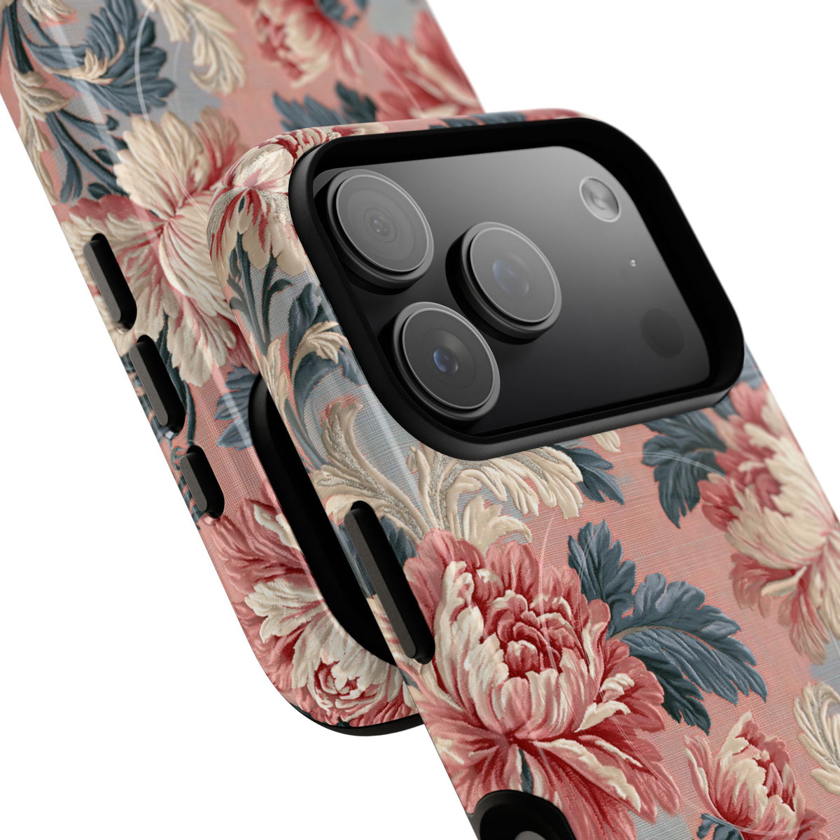 Blush Peony Jacquard · Tough 2.0 Magnetic Phone Case for iPhone · Pink