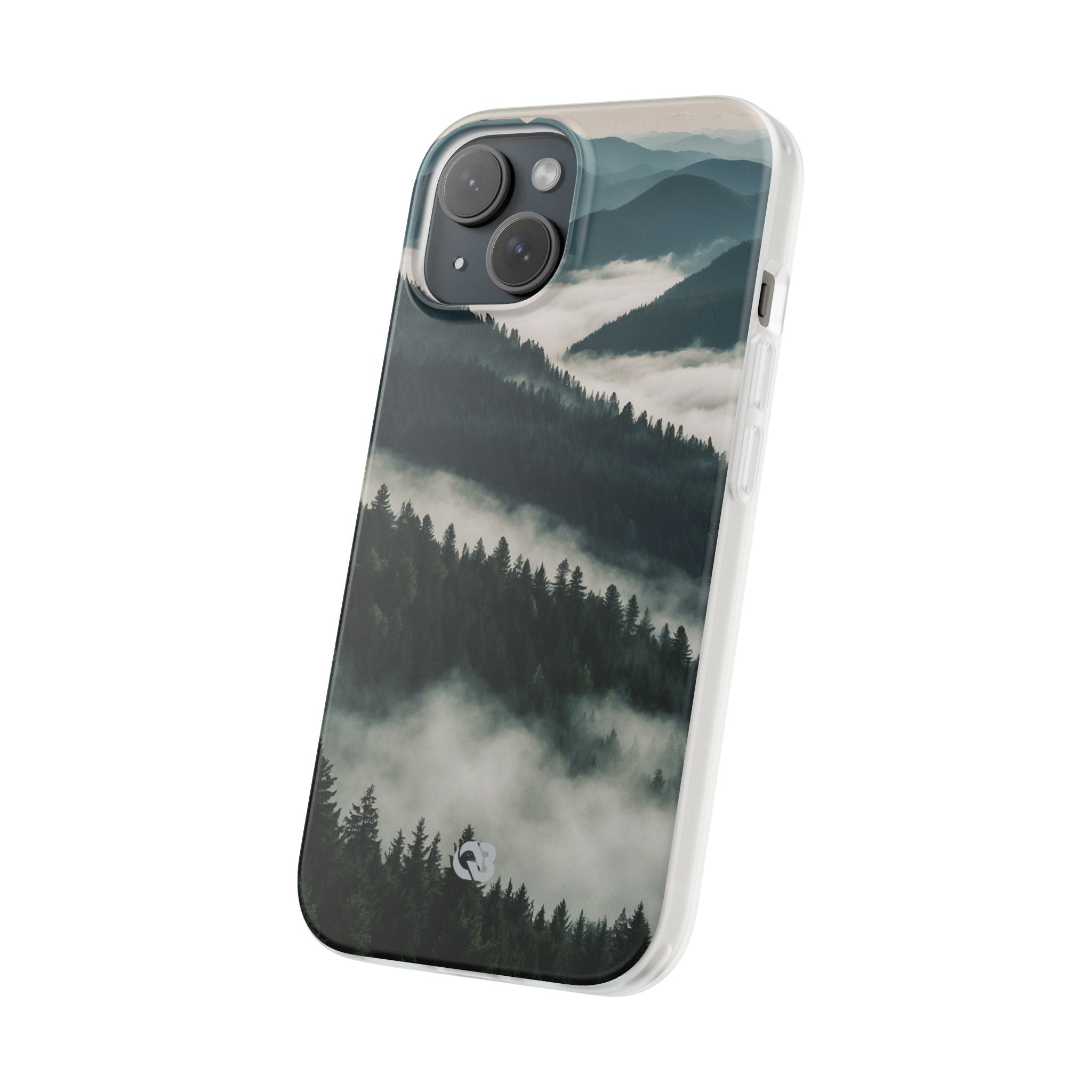 Misty Pine Peaks · Soft Hoesje voor iPhone