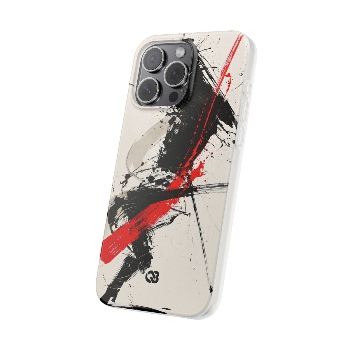 Crimson Sumi Slash · Lite Phone Case for iPhone · White