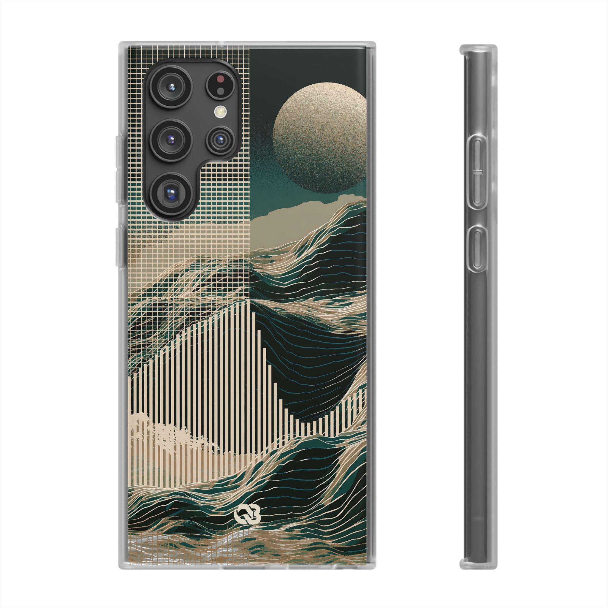 Green Lite Phone Case for Samsung - Lunar Moss Topography