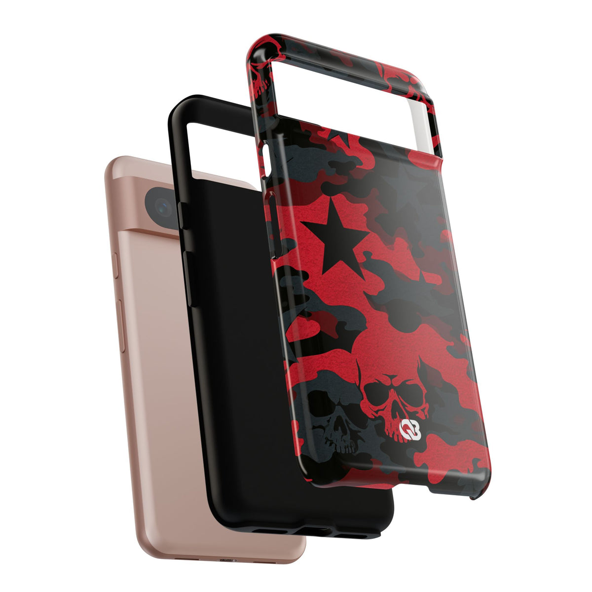 Crimson Skull Camo · Tough Phone Case for Pixel · Red