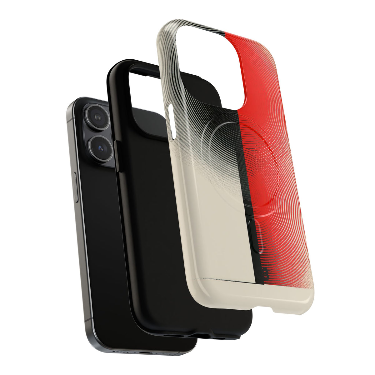 Red Tough 2.0 Magsafe Phone Case for iPhone - Split Signal Red