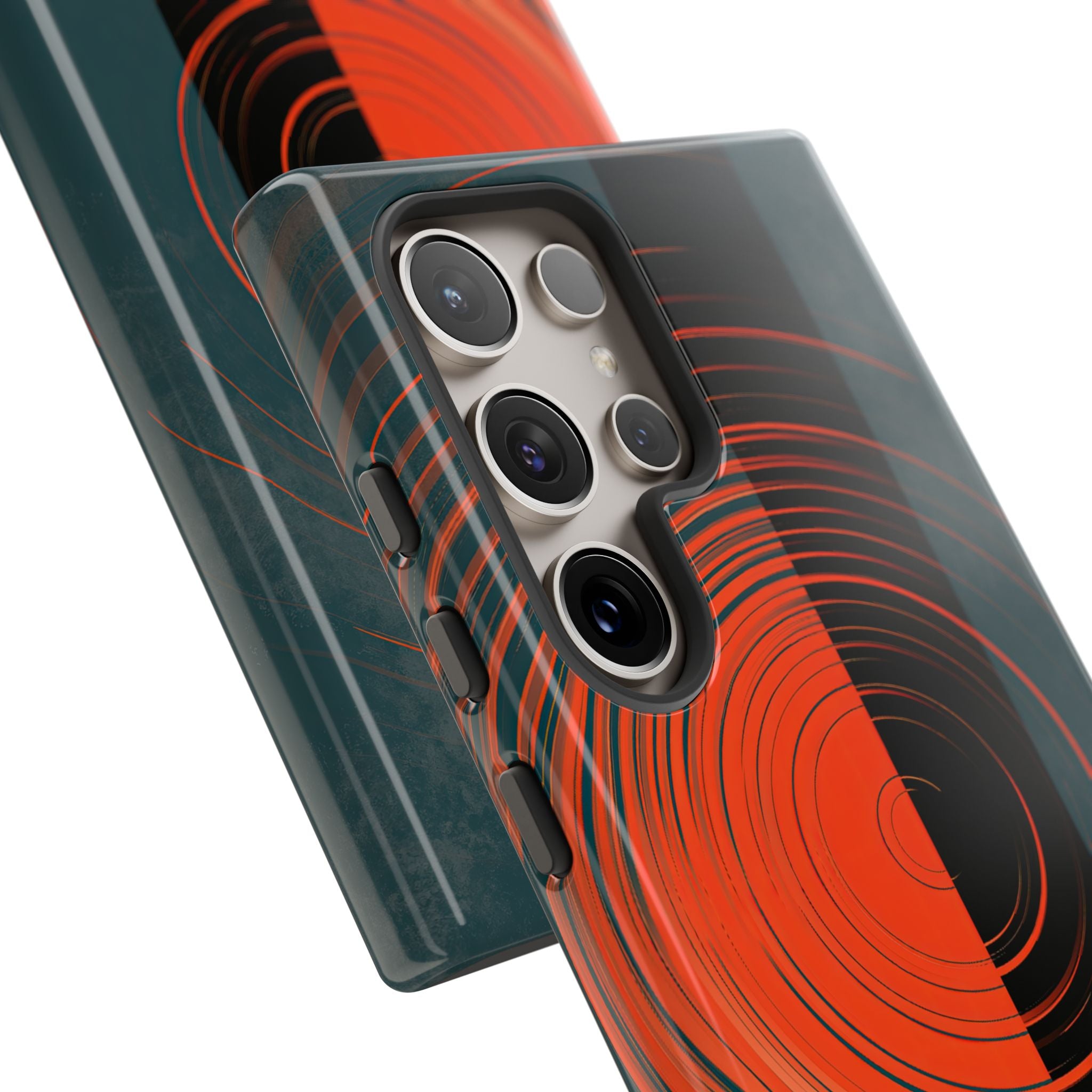 Teal Tough Phone Case for Samsung - Burnt Slate Radial