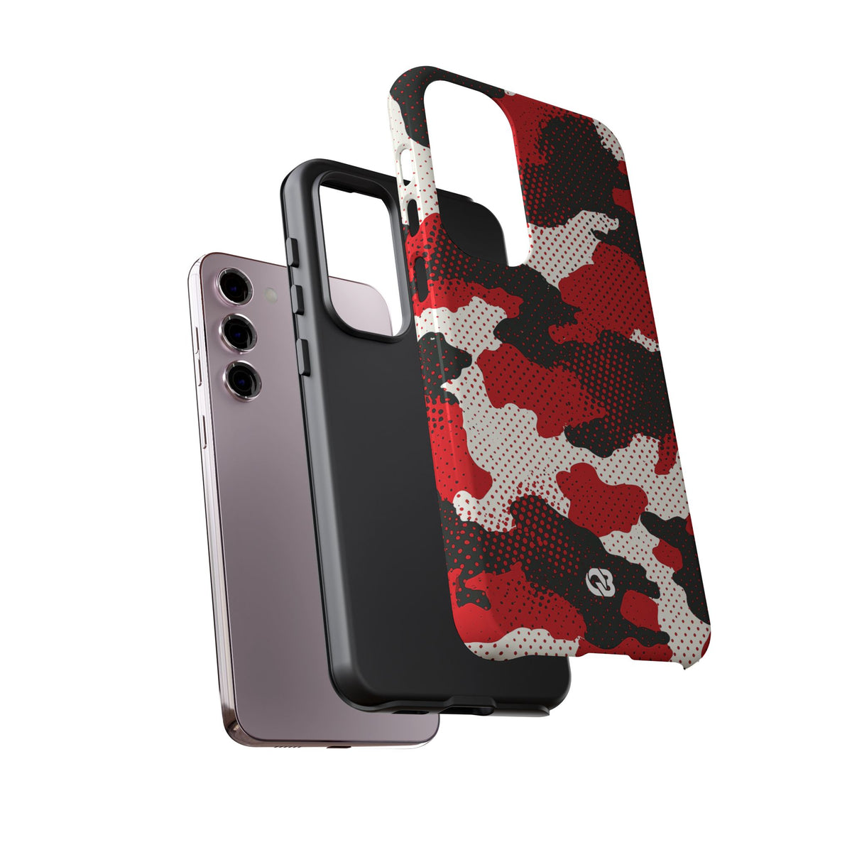 Crimson Halftone Camo · Tough Phone Case for Samsung · Red