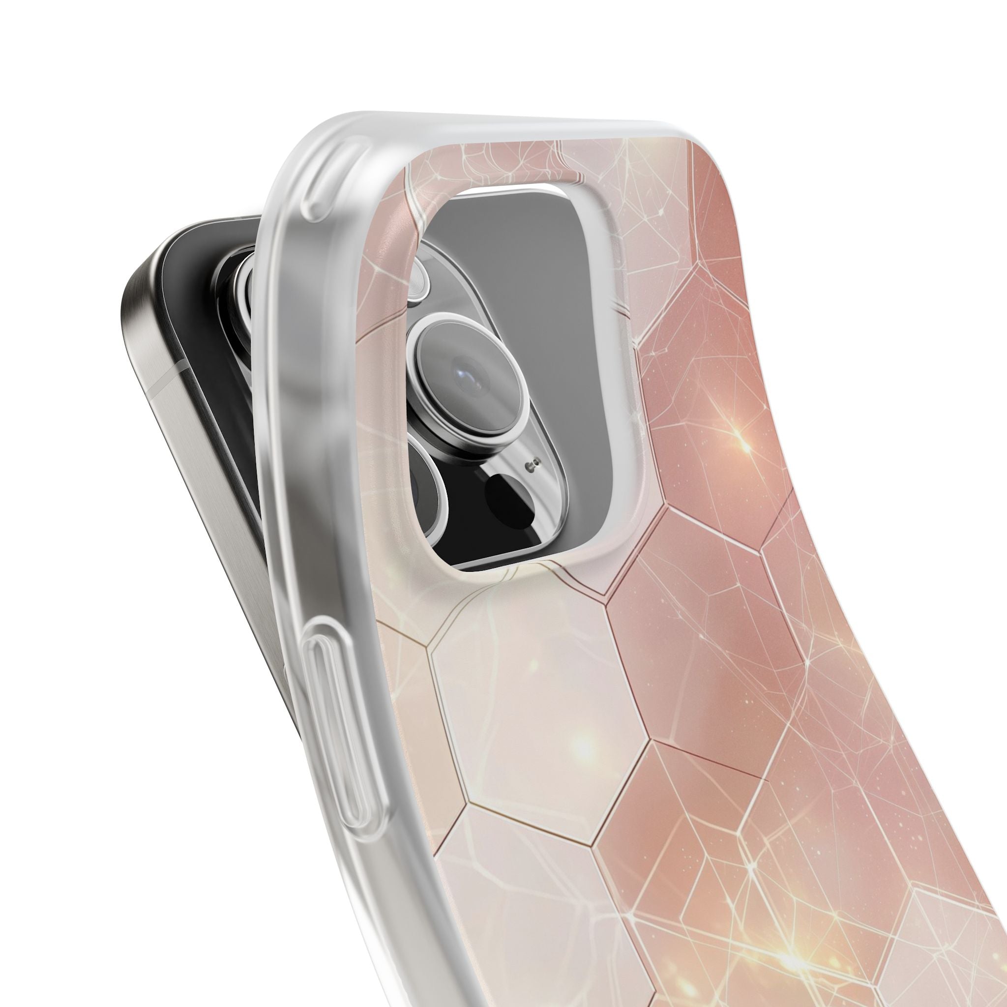 Honeycomb Glow iPhone 16 Pro Case - Soft