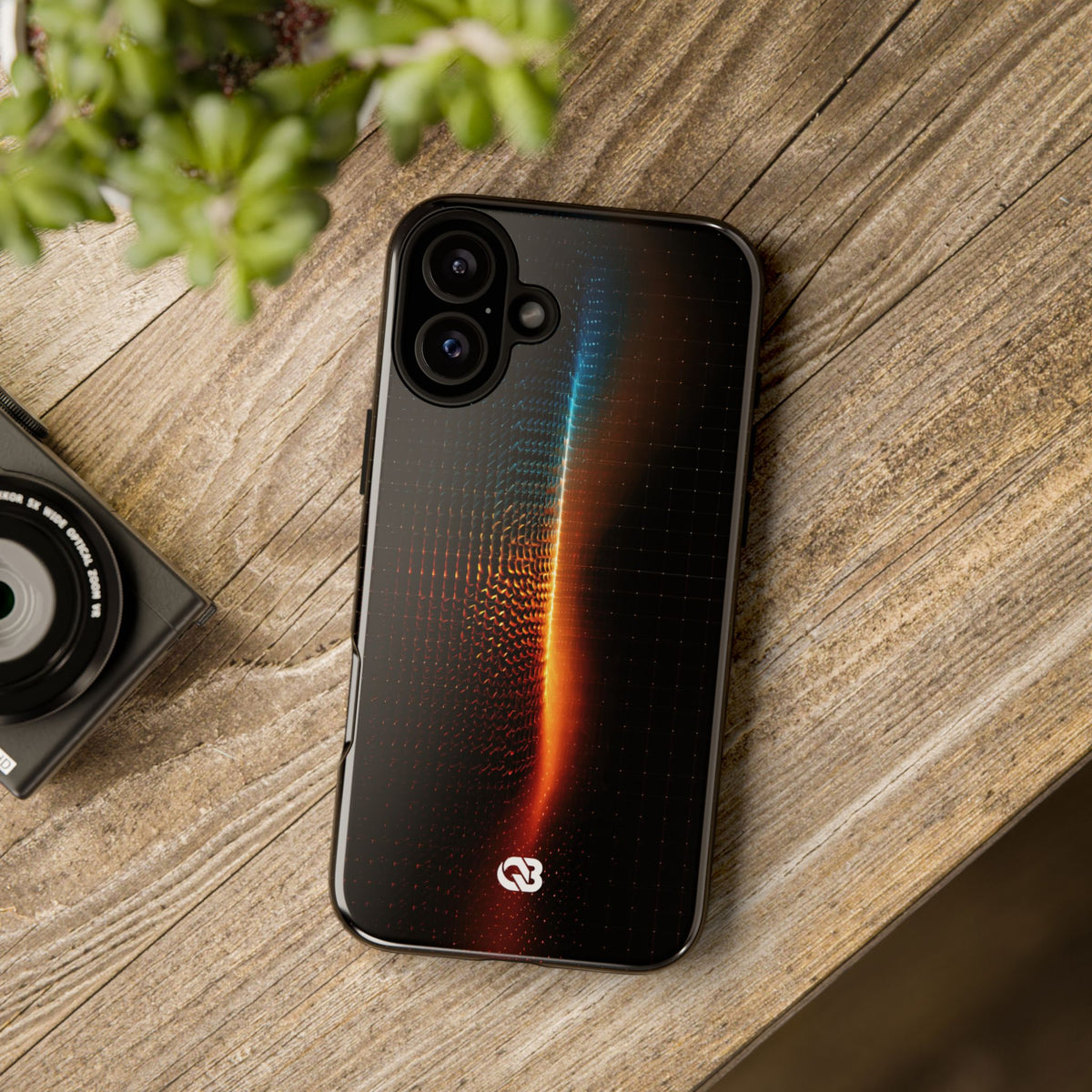 Luminous Refraction Grid · Tough Phone Case for iPhone · Black
