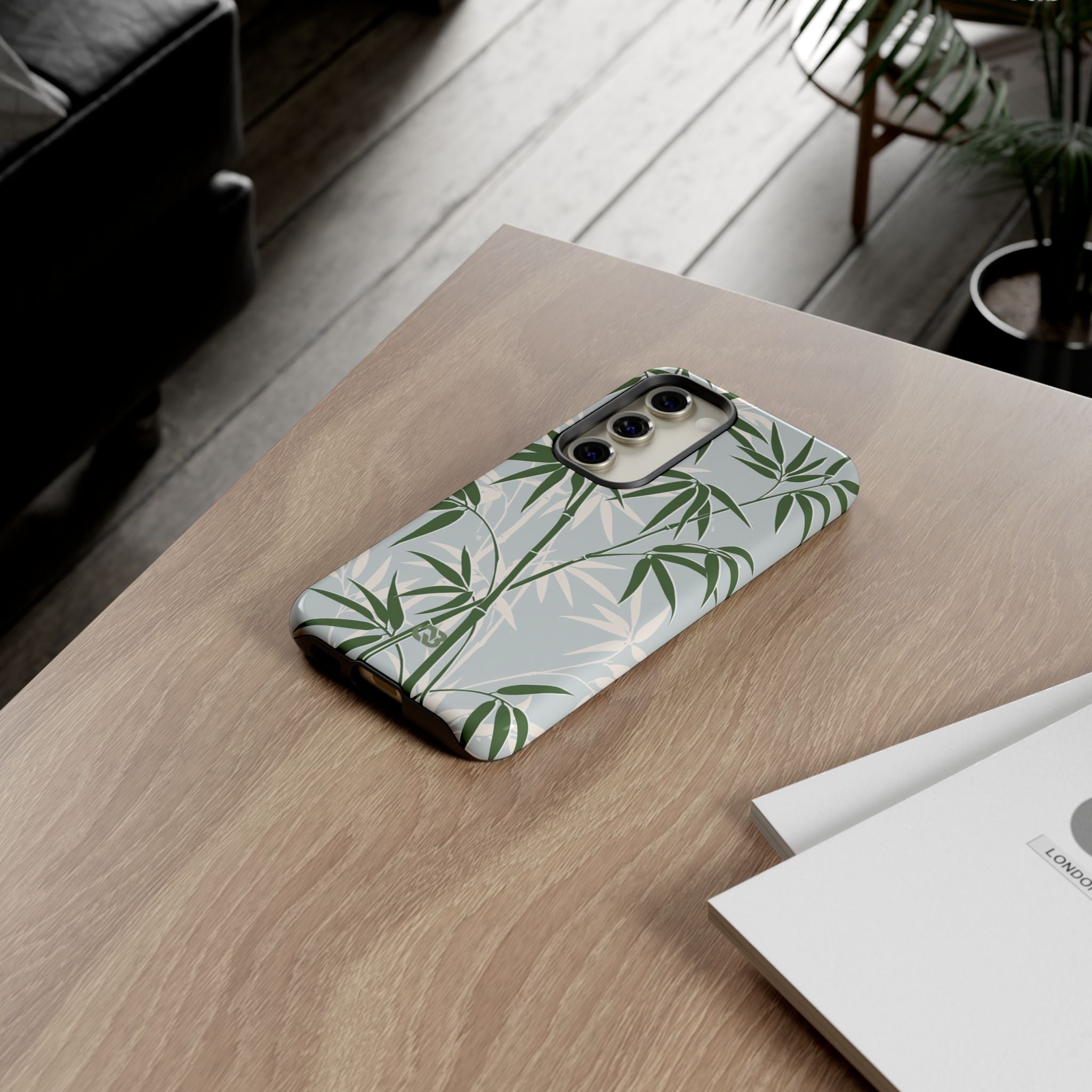 Green Tough Phone Case for Samsung - Kyoto Bamboo Canopy