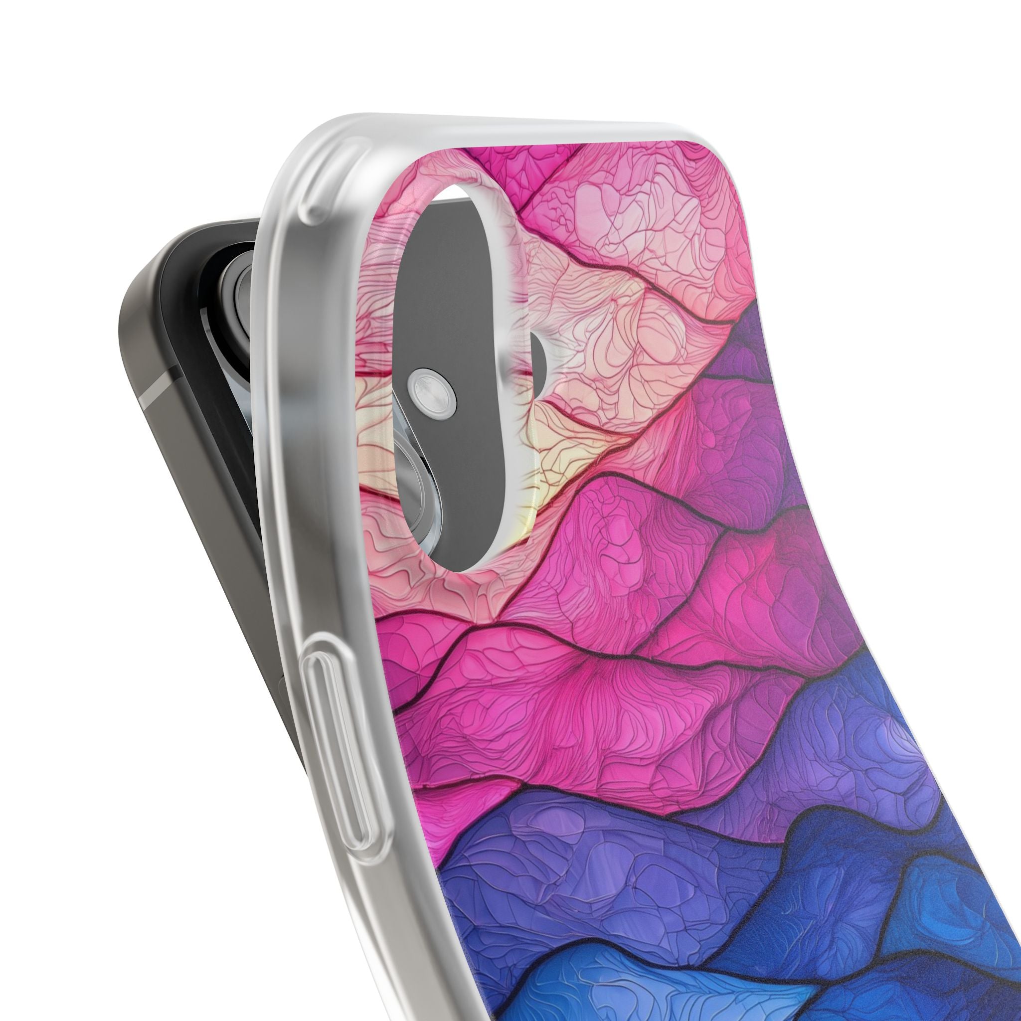 Wavy Vein Gradient iPhone 16 Case - Soft