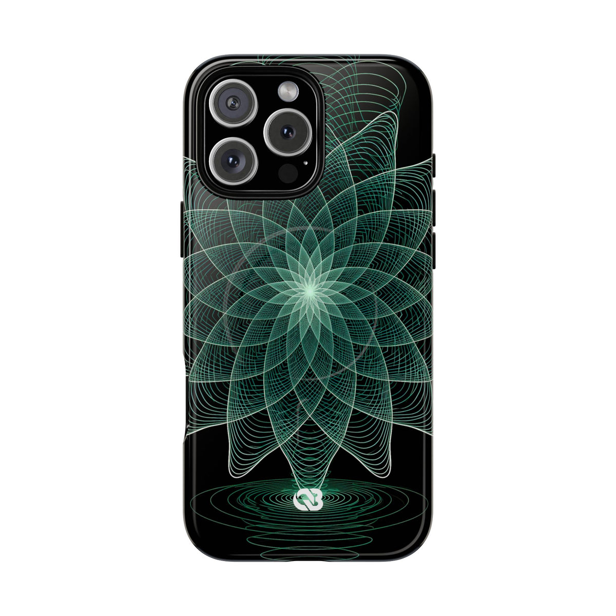 Verdant Harmonic Bloom · Tough 2.0 Magnetic Phone Case for iPhone · Black