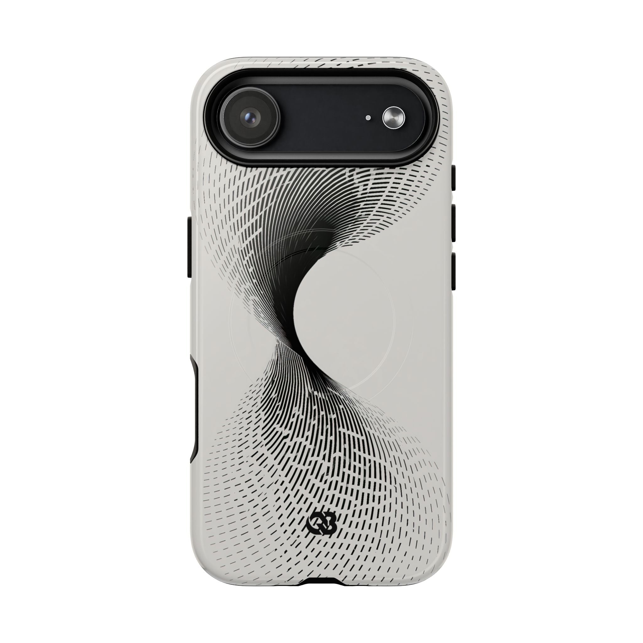 White Tough 2.0 Magsafe Phone Case for iPhone - Linear Torsion Grid