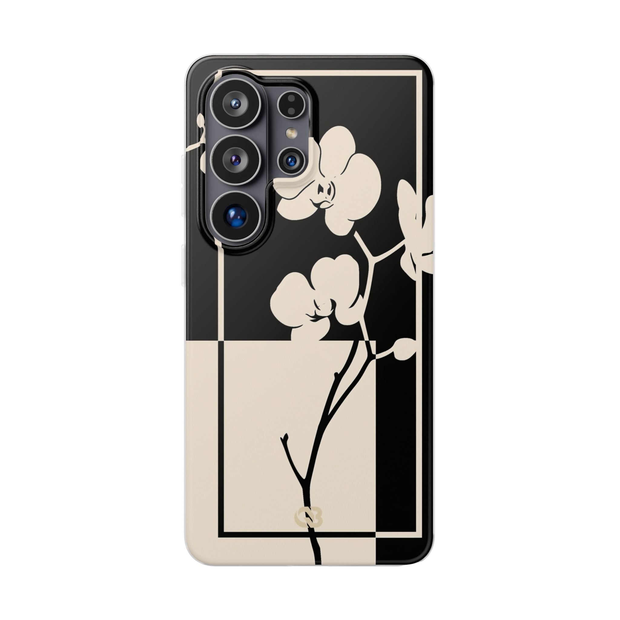 Beige Lite Phone Case for Samsung - Nocturnal Orchid Frame