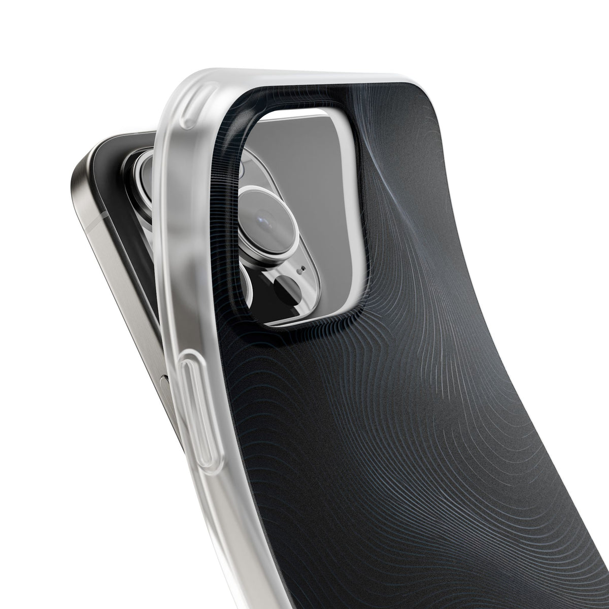 Black Lite Phone Case for iPhone - Obsidian Ridge Flux