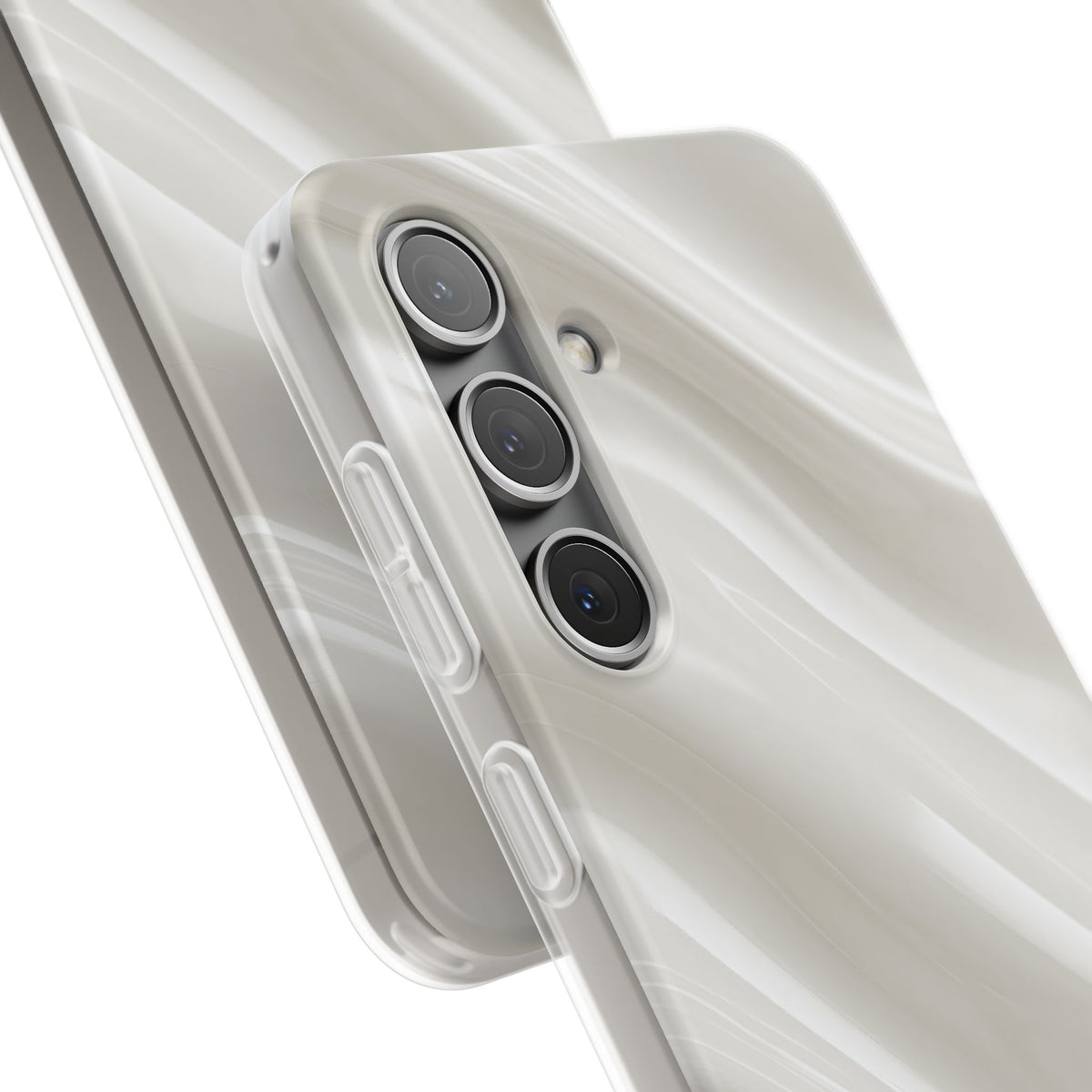 White Lite Phone Case for Samsung - Polished Ivory Wave