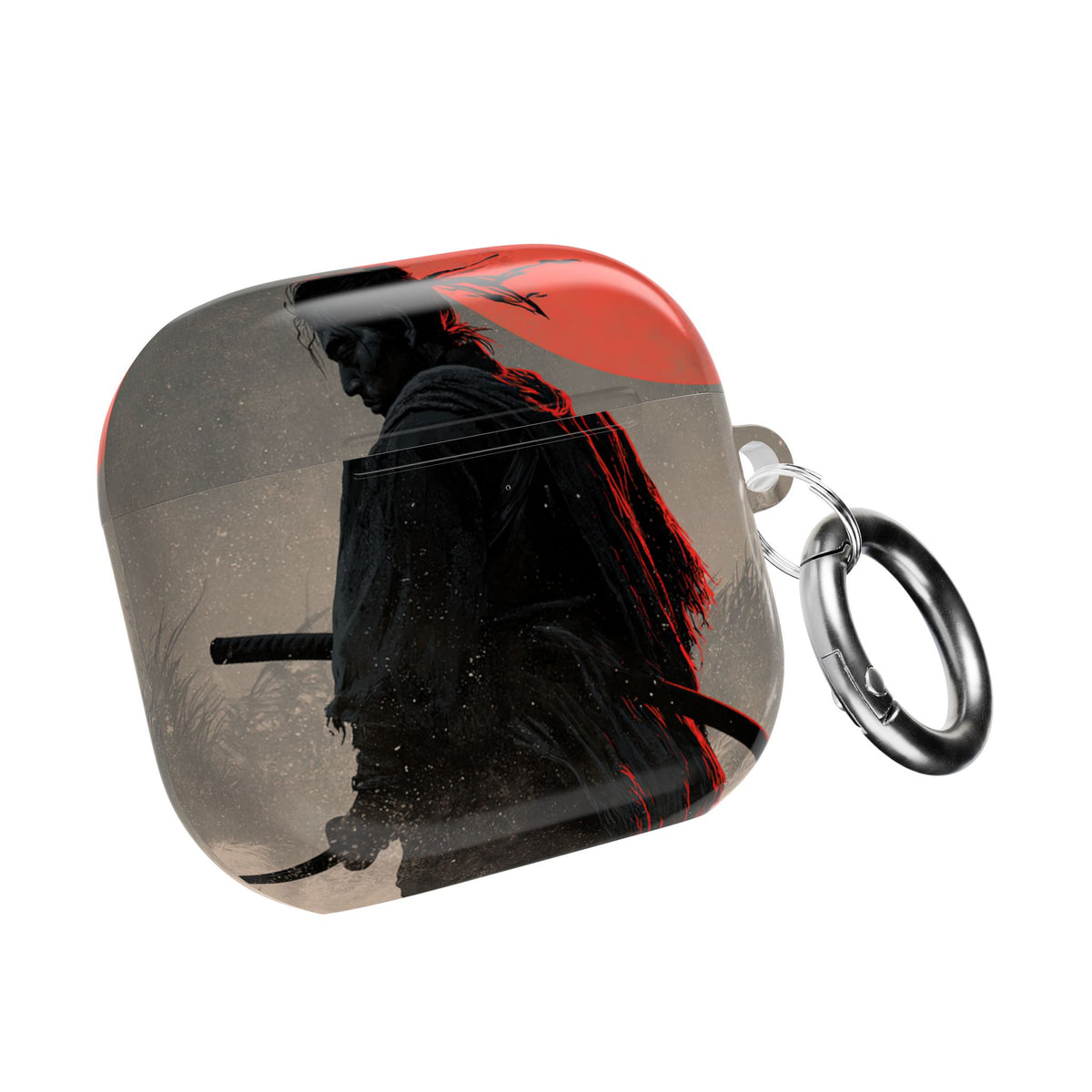 Crimson Moon Ronin · Hard Case for AirPods & AirPods Pro · Black