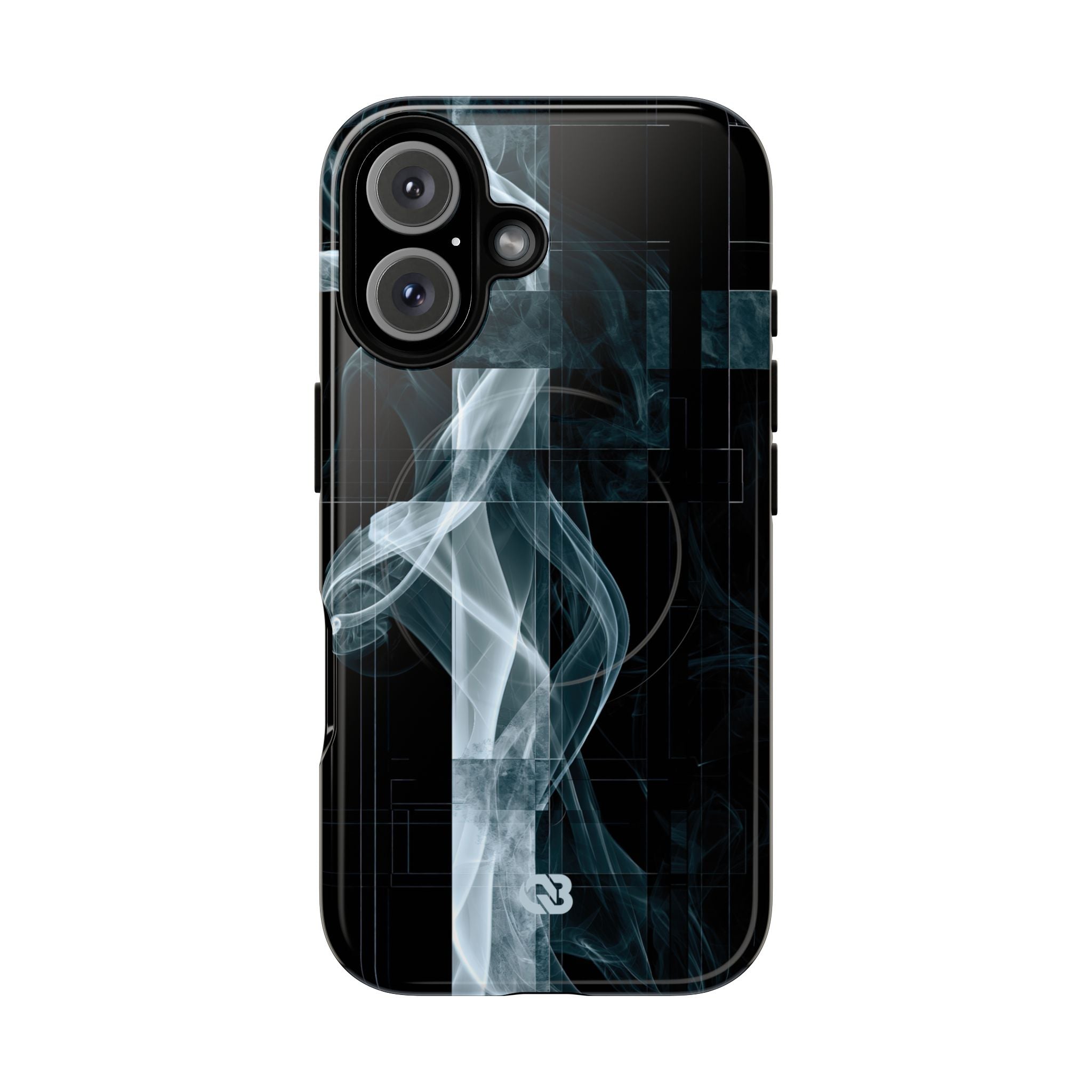 Black Tough 2.0 Magsafe Phone Case for iPhone - Arctic Vapor Grid