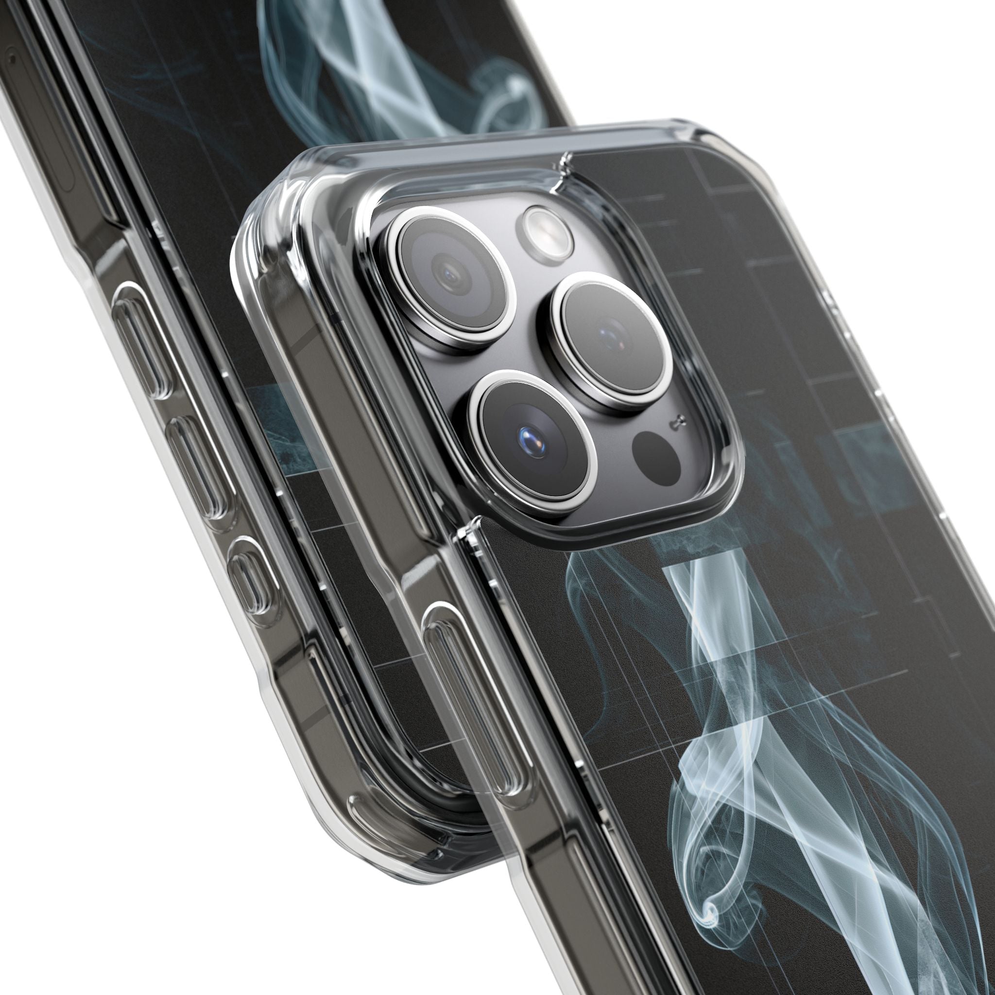Black Impact MagSafe Phone Case for iPhone - Arctic Vapor Grid