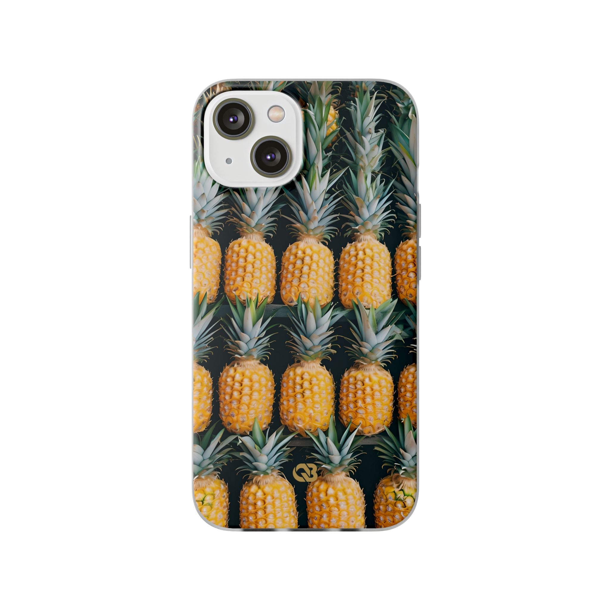Gilded Pineapple Rows · Soft Phone Case for iPhone