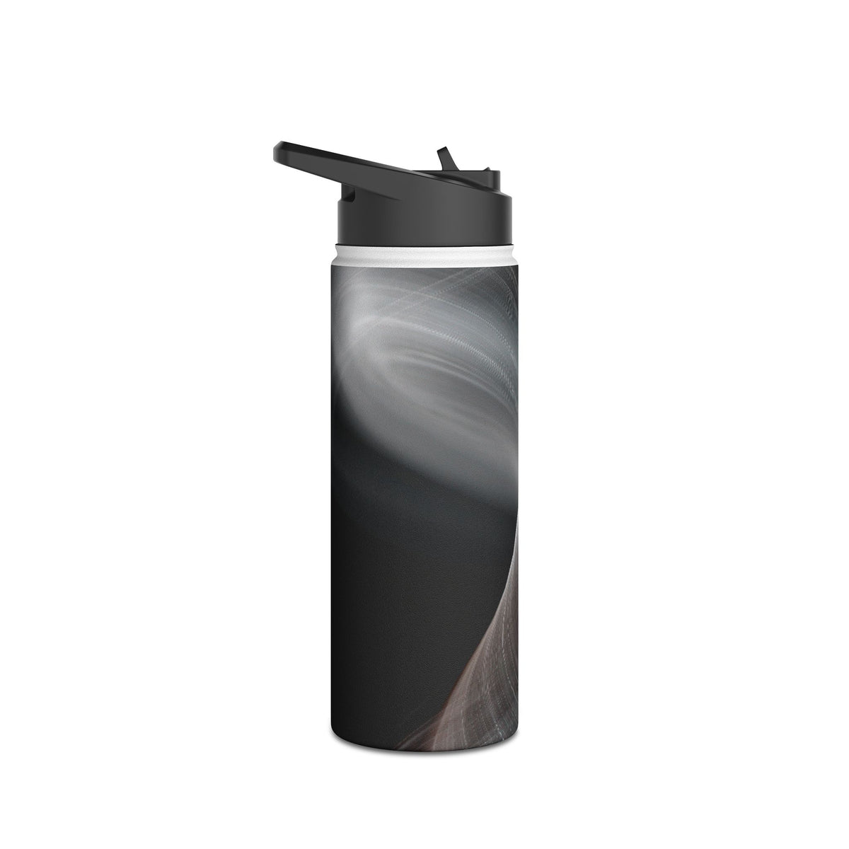 Luminous Vortex · Insulated Water Bottle · Black