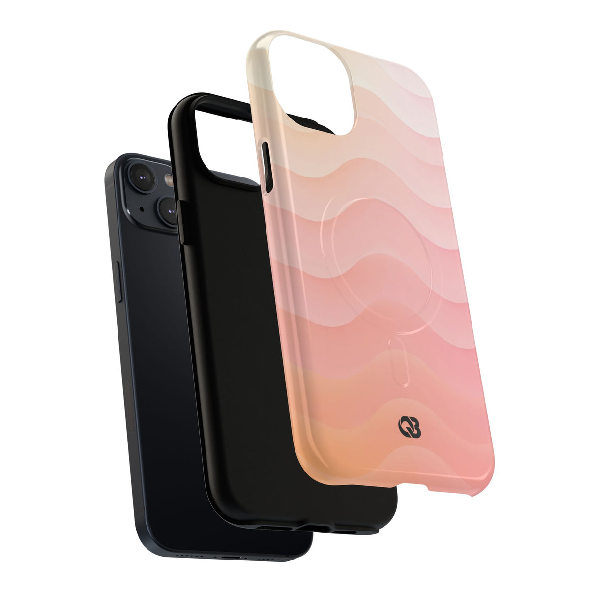 Blush Horizon Waves · Tough 2.0 Magnetic Phone Case for iPhone · Pink