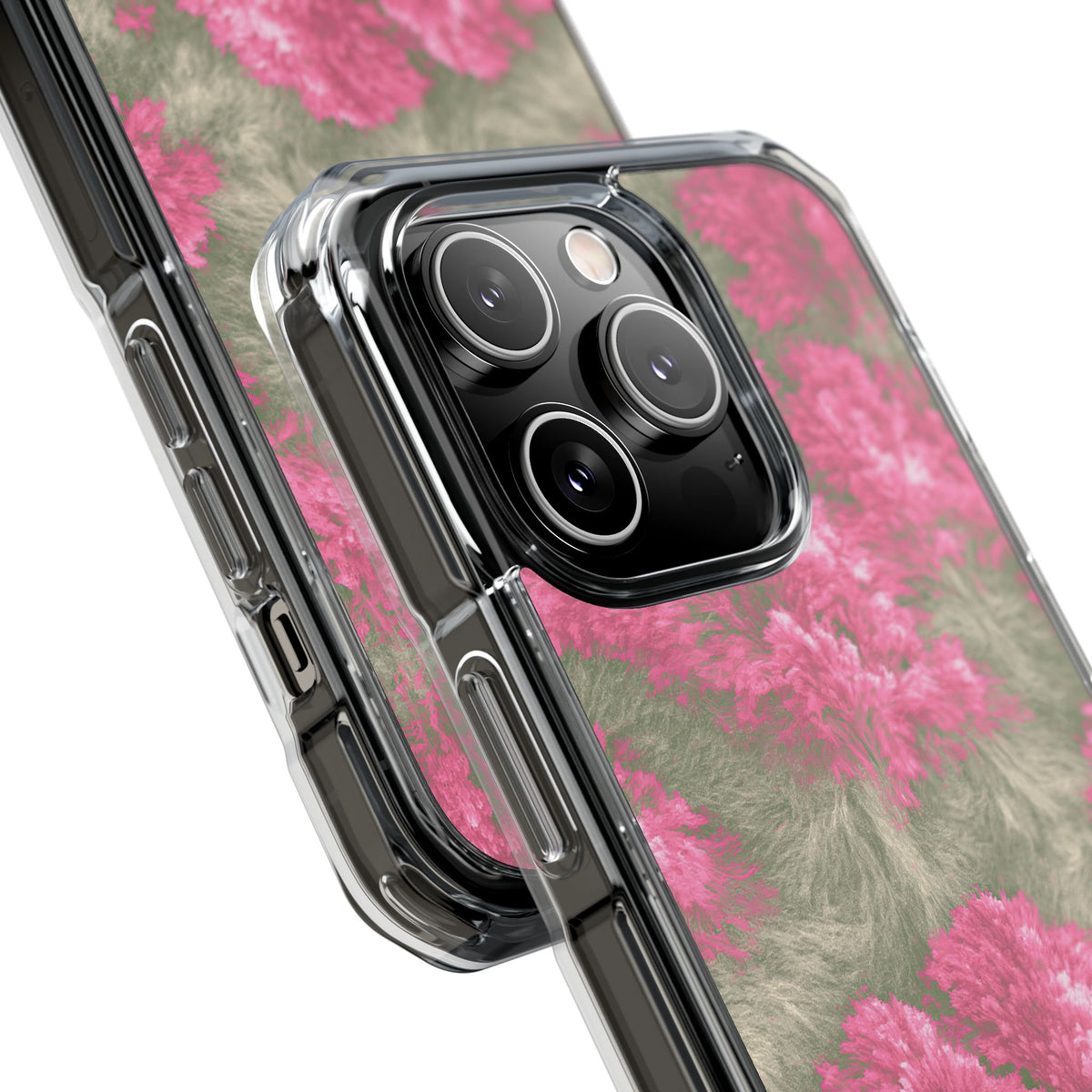 Digital Blossom · Clear Impact Magnetic Phone Case for iPhone · Pink