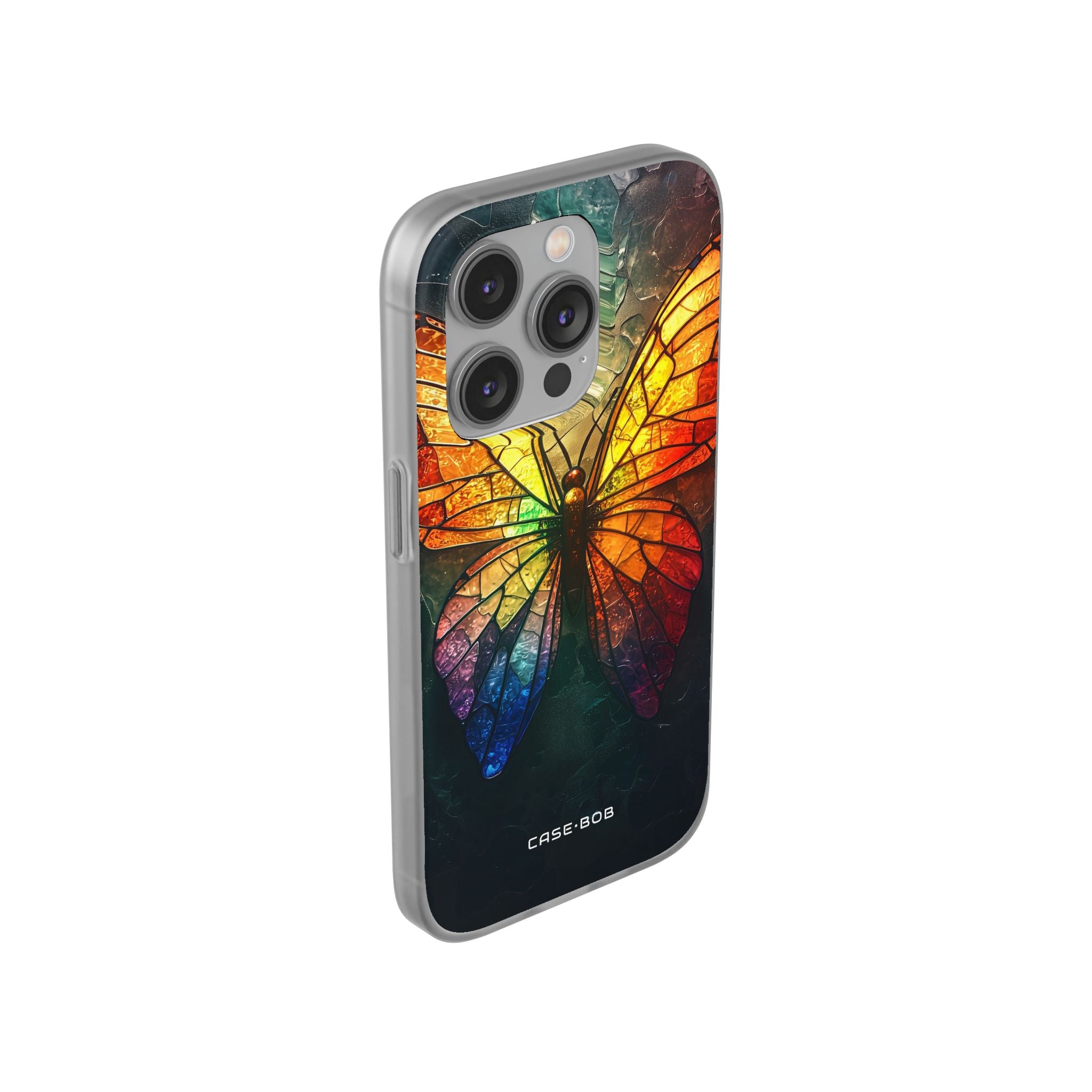 Stained Glass Butterfly iPhone 14 Pro Case - Soft