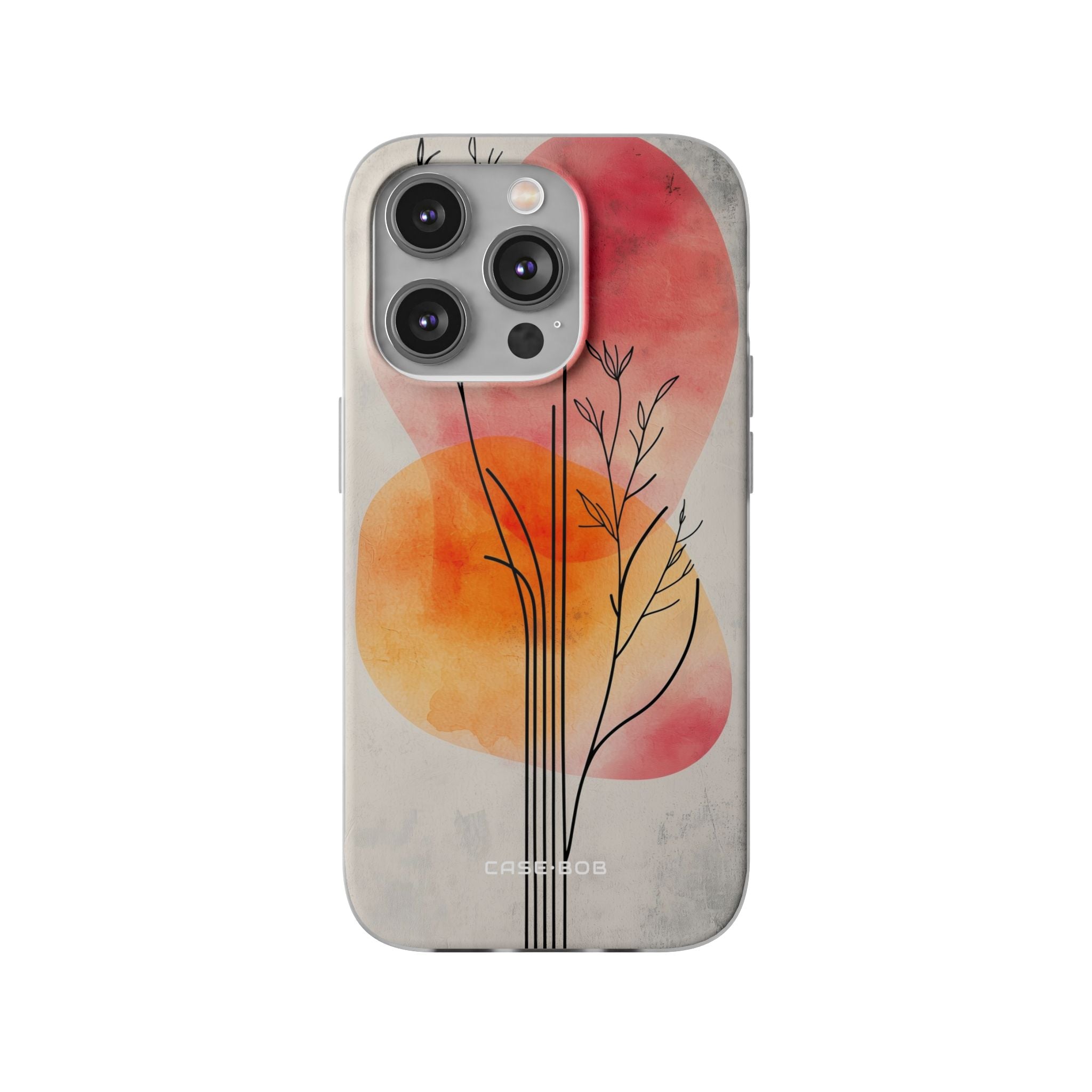 Curved Stem Sunset iPhone 14 Pro Case - Soft
