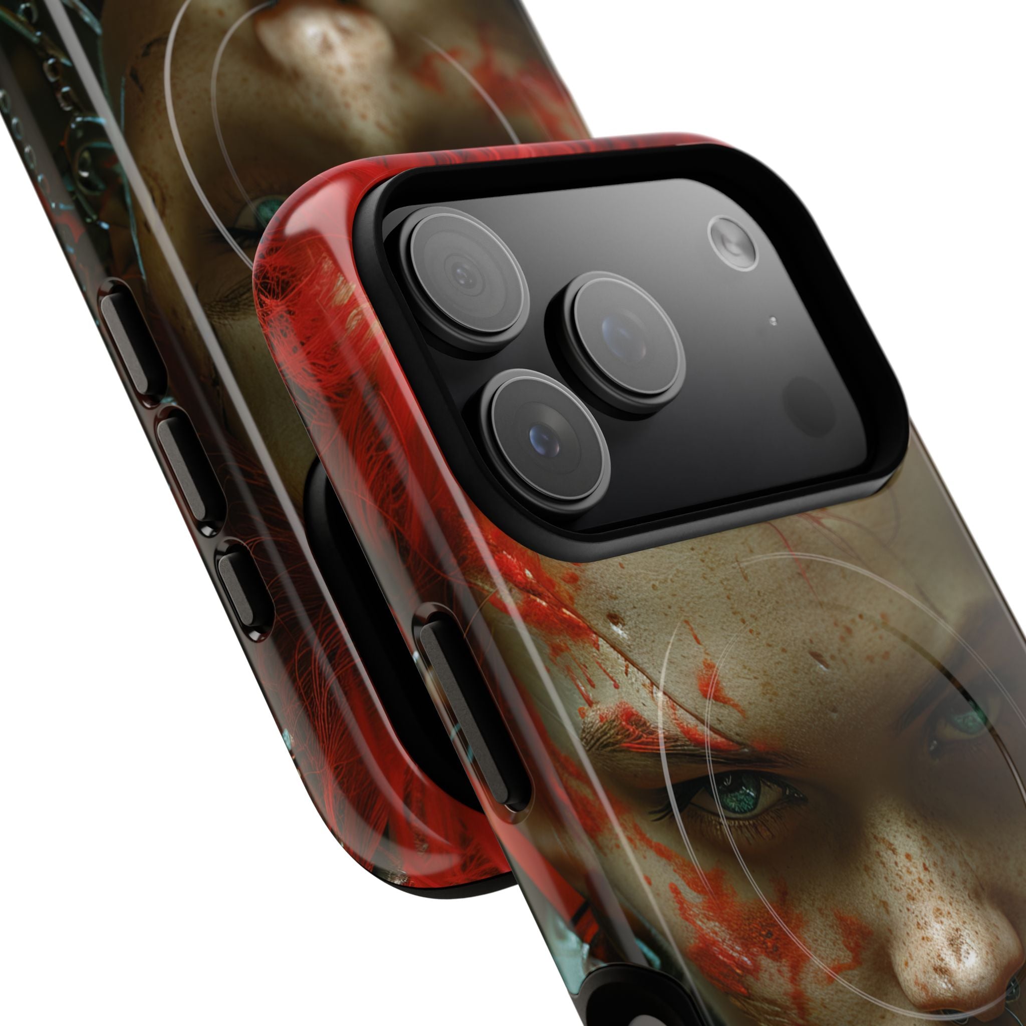 Red Spike Gaze iPhone 17 Pro Case - Tough+ - CASE•BOB