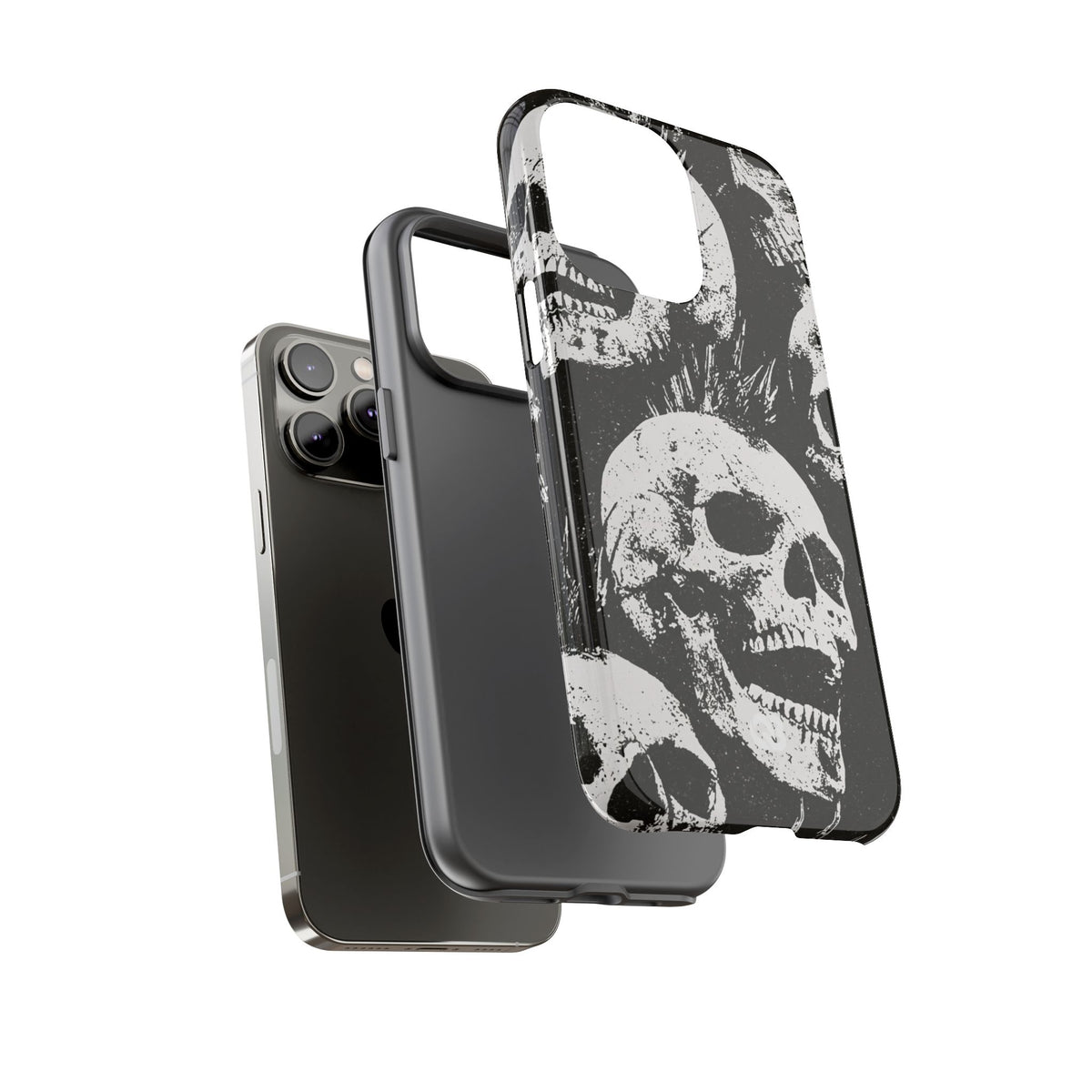 Punk Skull Riot · Tough Phone Case for iPhone · Black