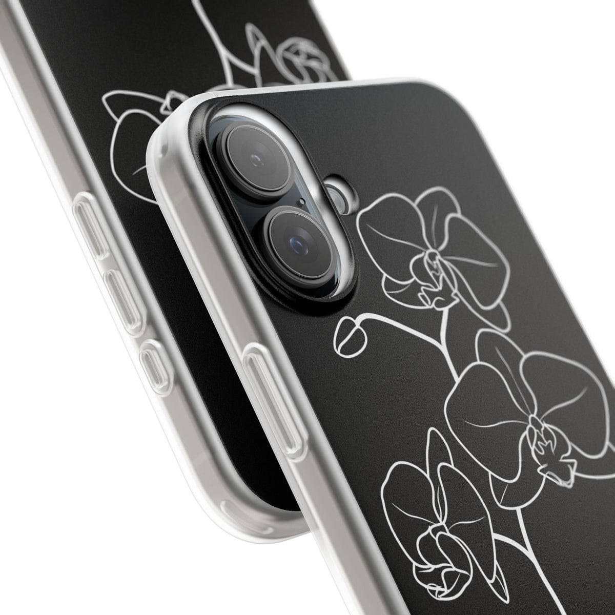 Midnight Orchid · Lite Phone Case for iPhone · Black