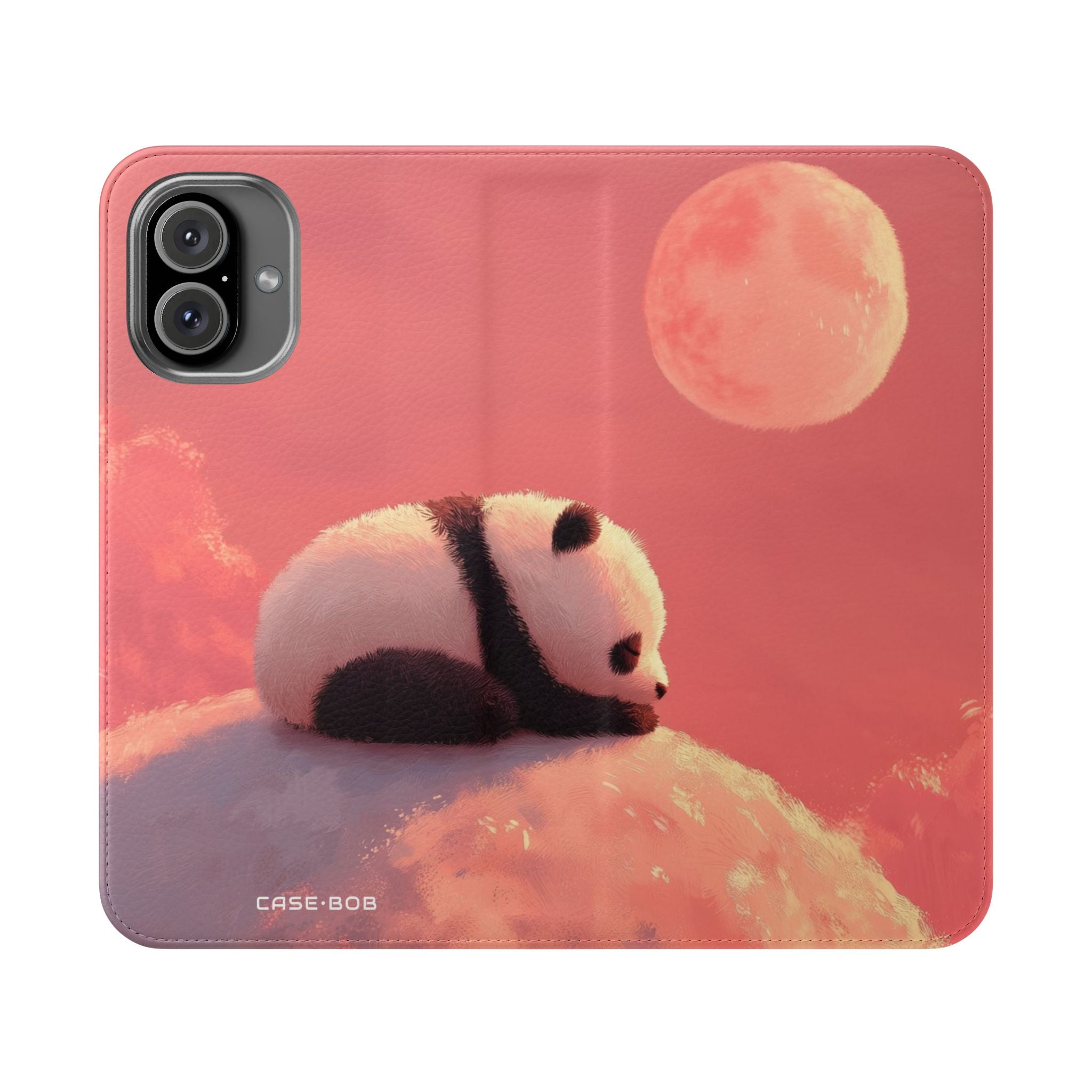 Panda Moonlight - iPhone 16 Plus Case - Portemonnee