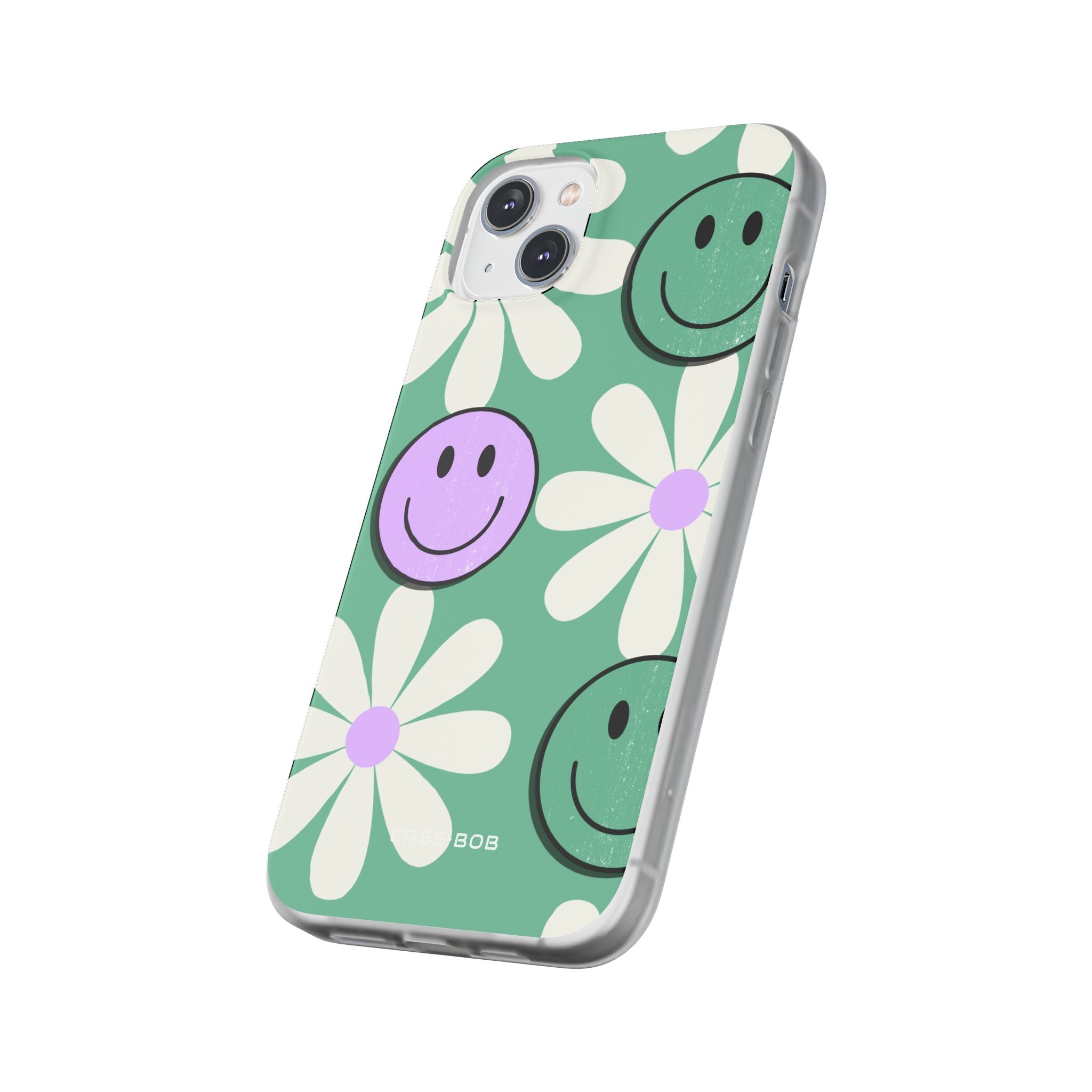 Smiley Daisy Glow iPhone 14 Plus Case - Soft