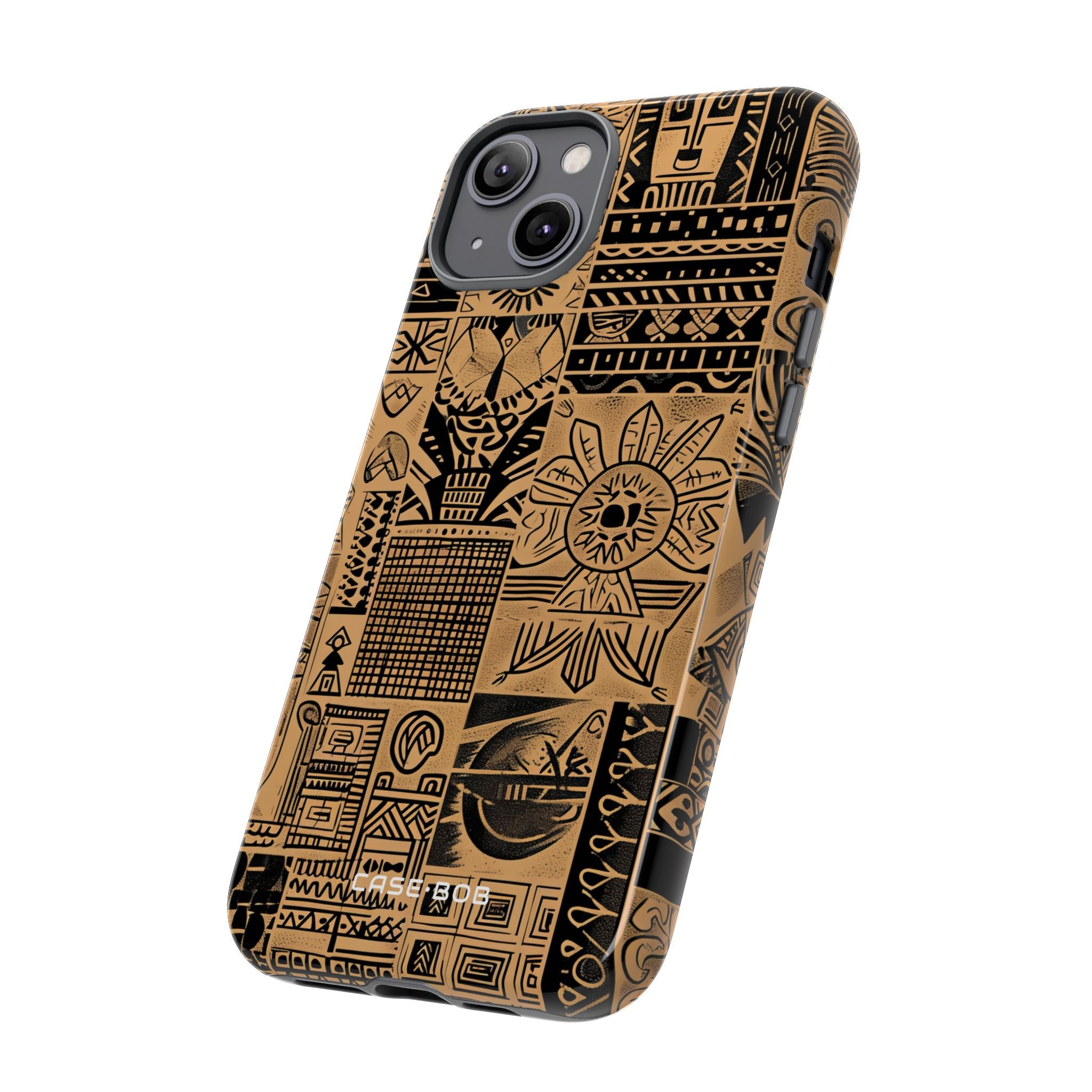 Tribal Faces iPhone 14 Plus Case - Tough
