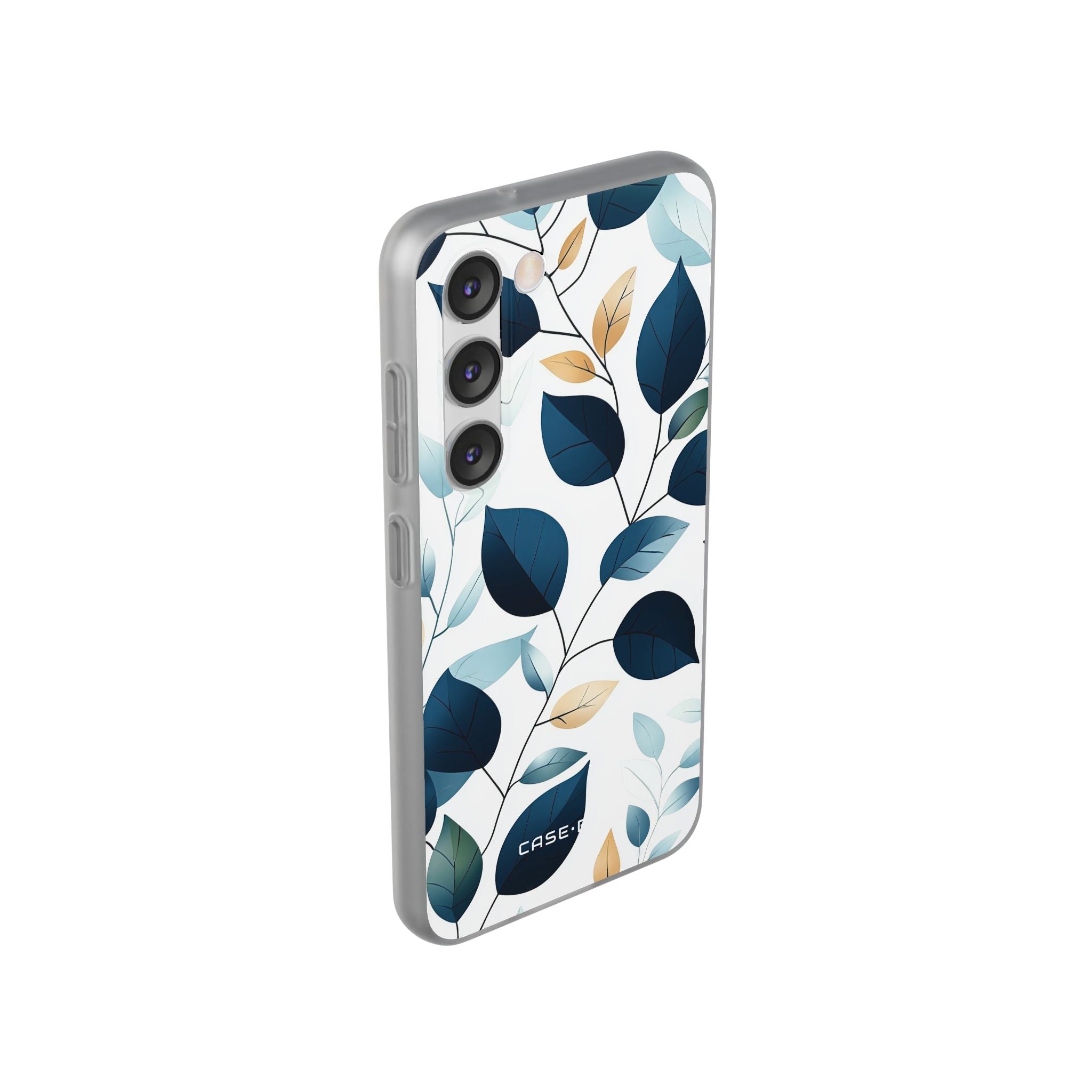 Navy Leaf Veins Samsung S23 Case - Soft