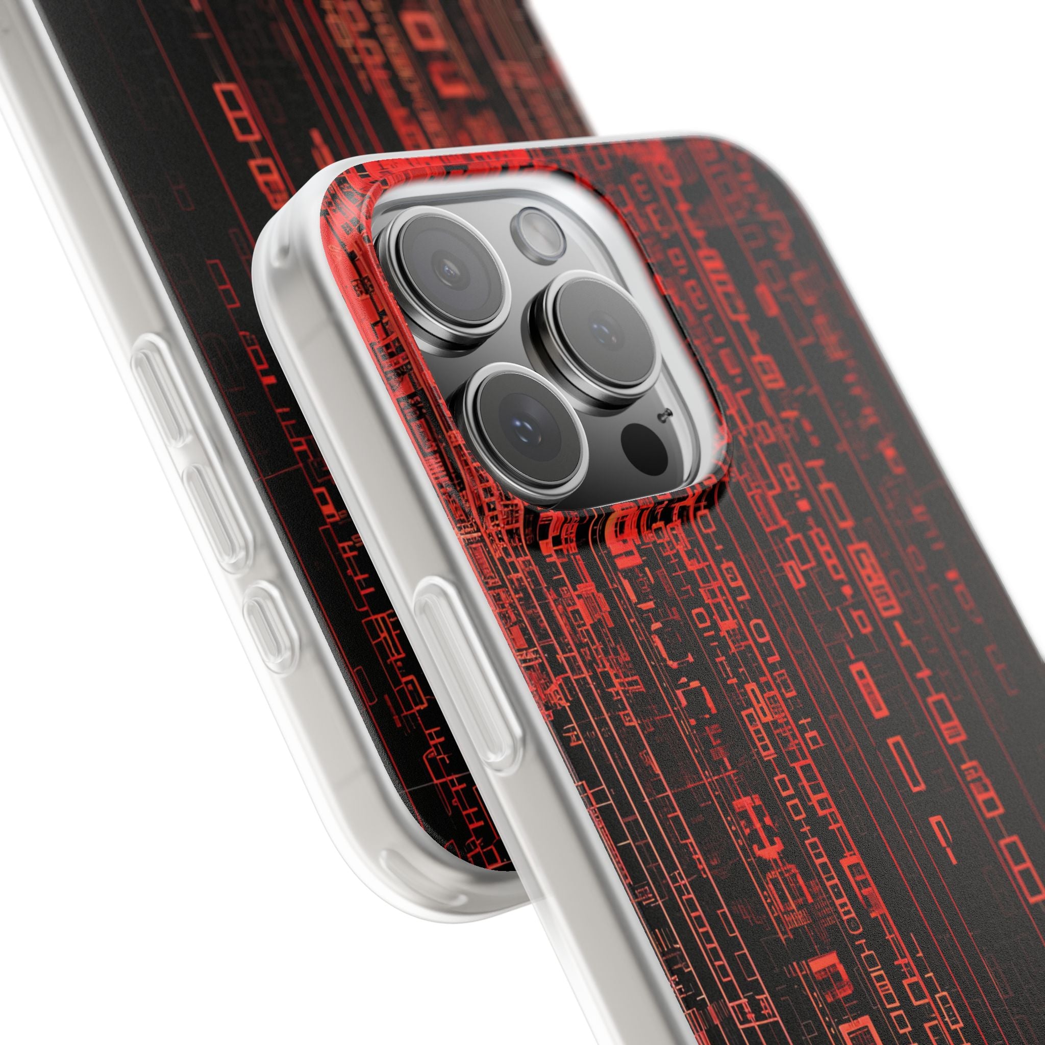 Crimson Glyphs iPhone 16 Pro Max Case - Soft