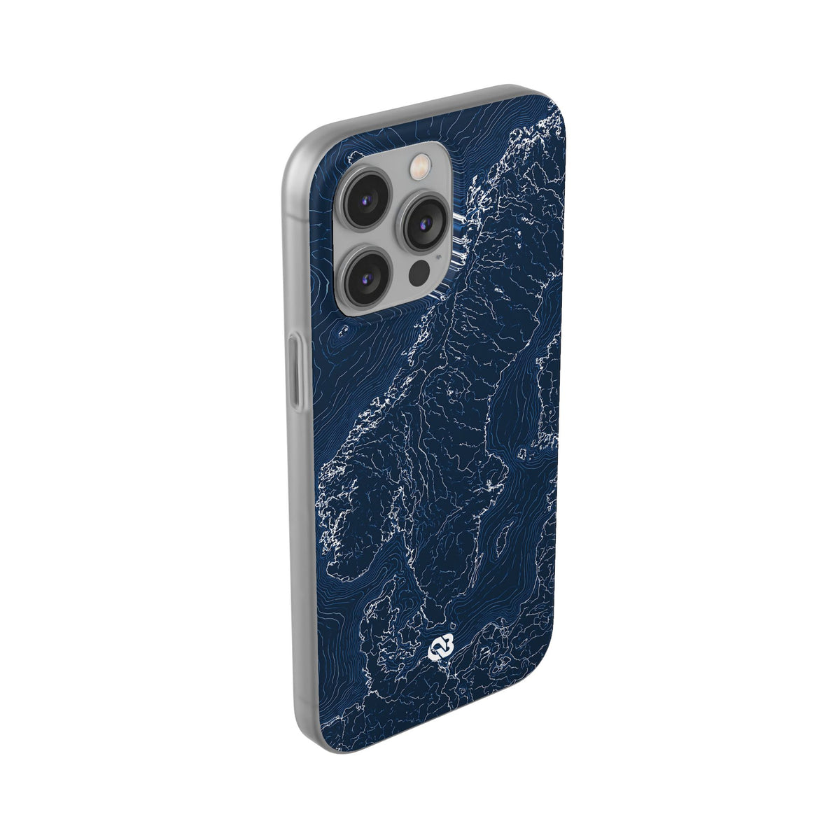 Nordic Contour Chart · Lite Phone Case for iPhone · Blue