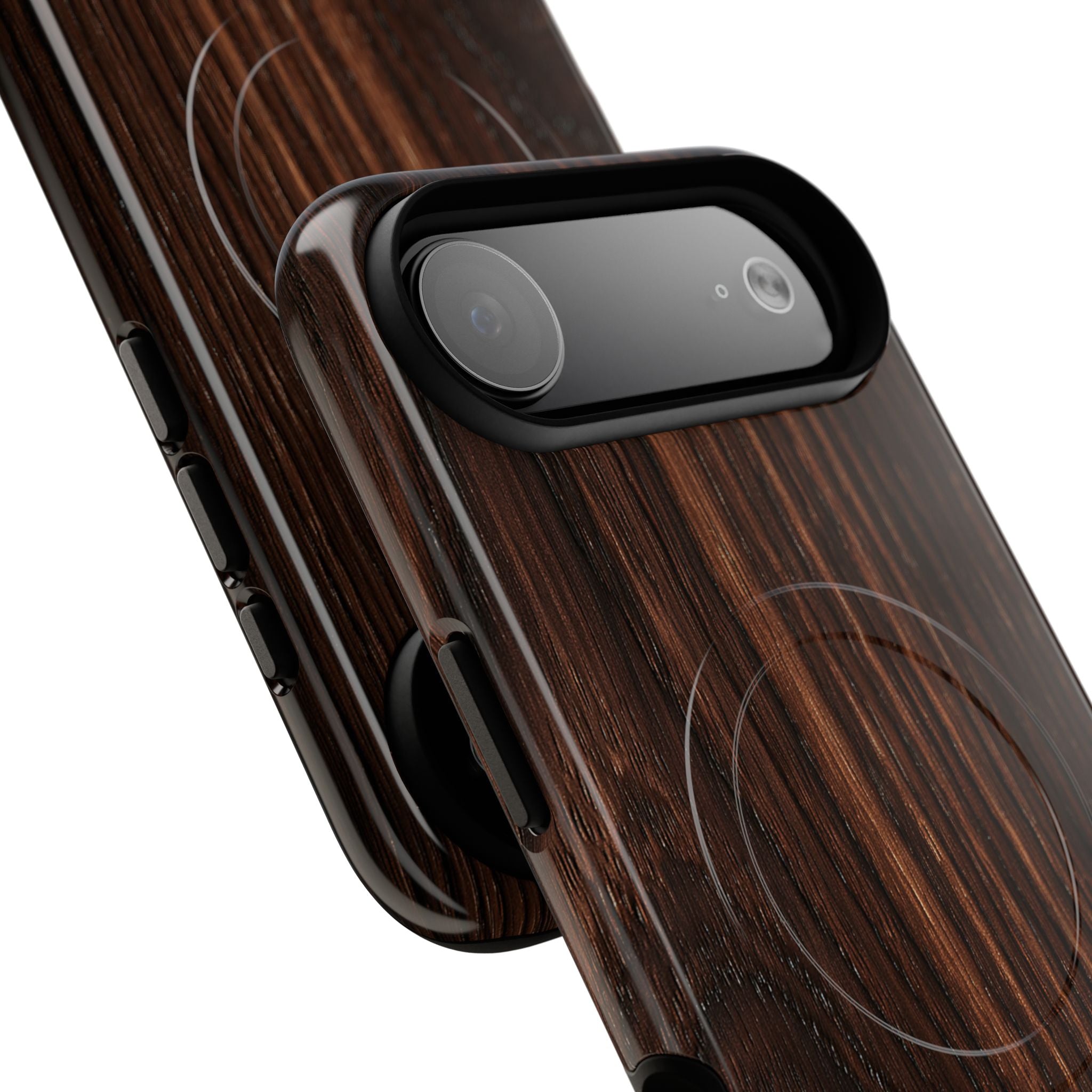 Brown Tough 2.0 Magsafe Phone Case for iPhone - Burnished Mahogany Grain