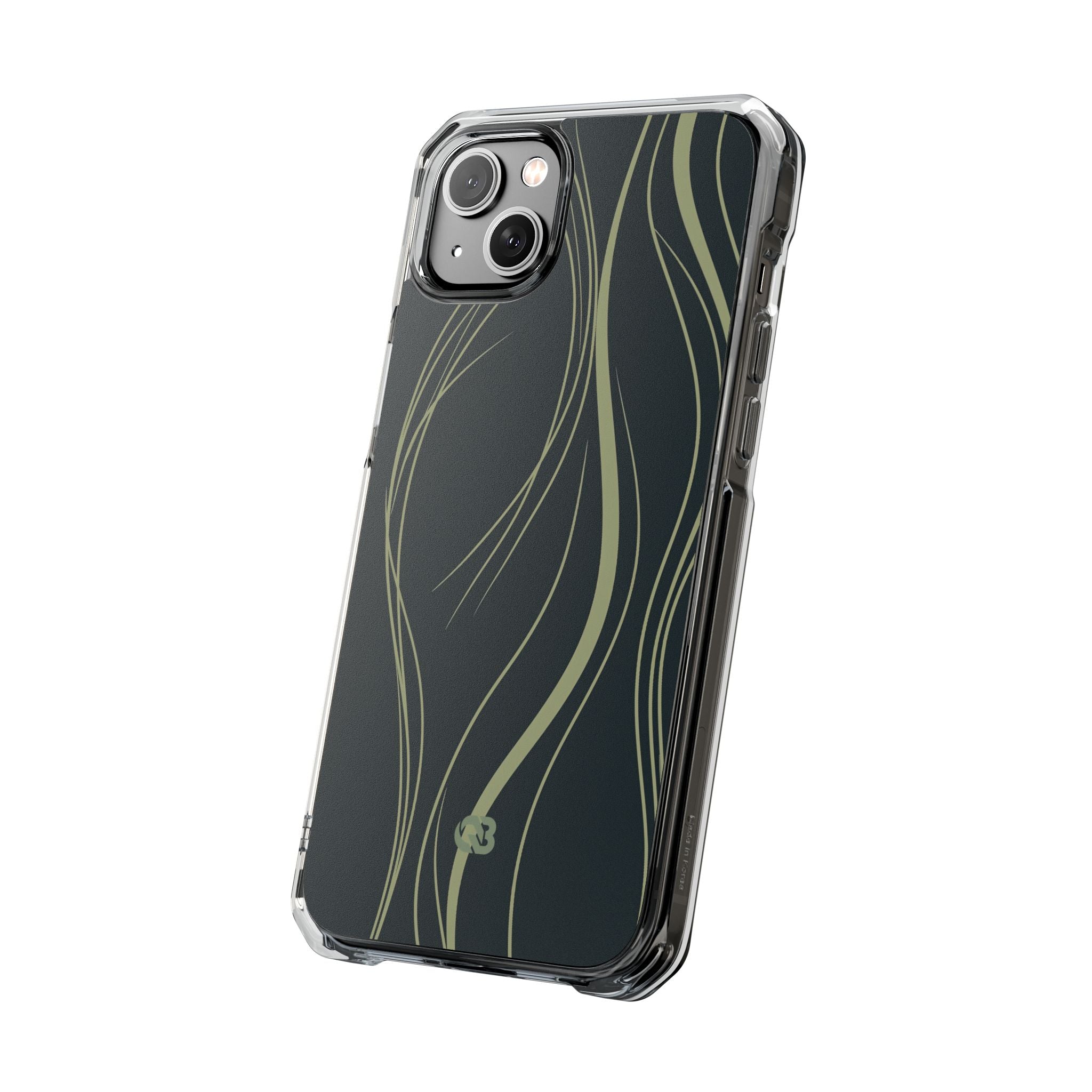 Green Impact MagSafe Phone Case for iPhone - Obsidian Sage Flow