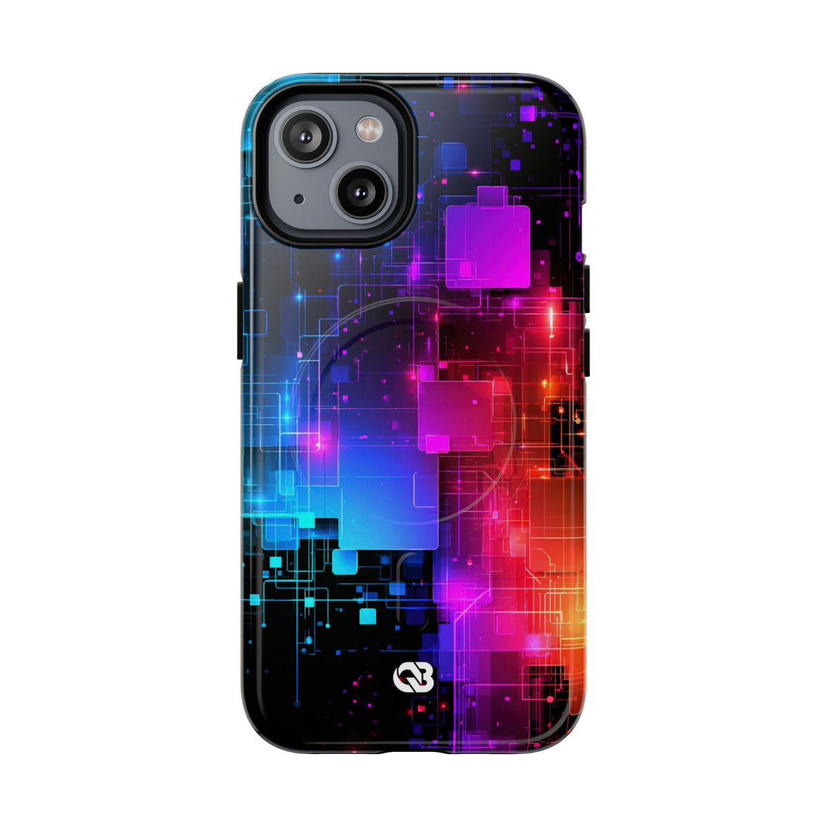 Spectral Circuit Grid · Tough 2.0 Magnetic Phone Case for iPhone · Black