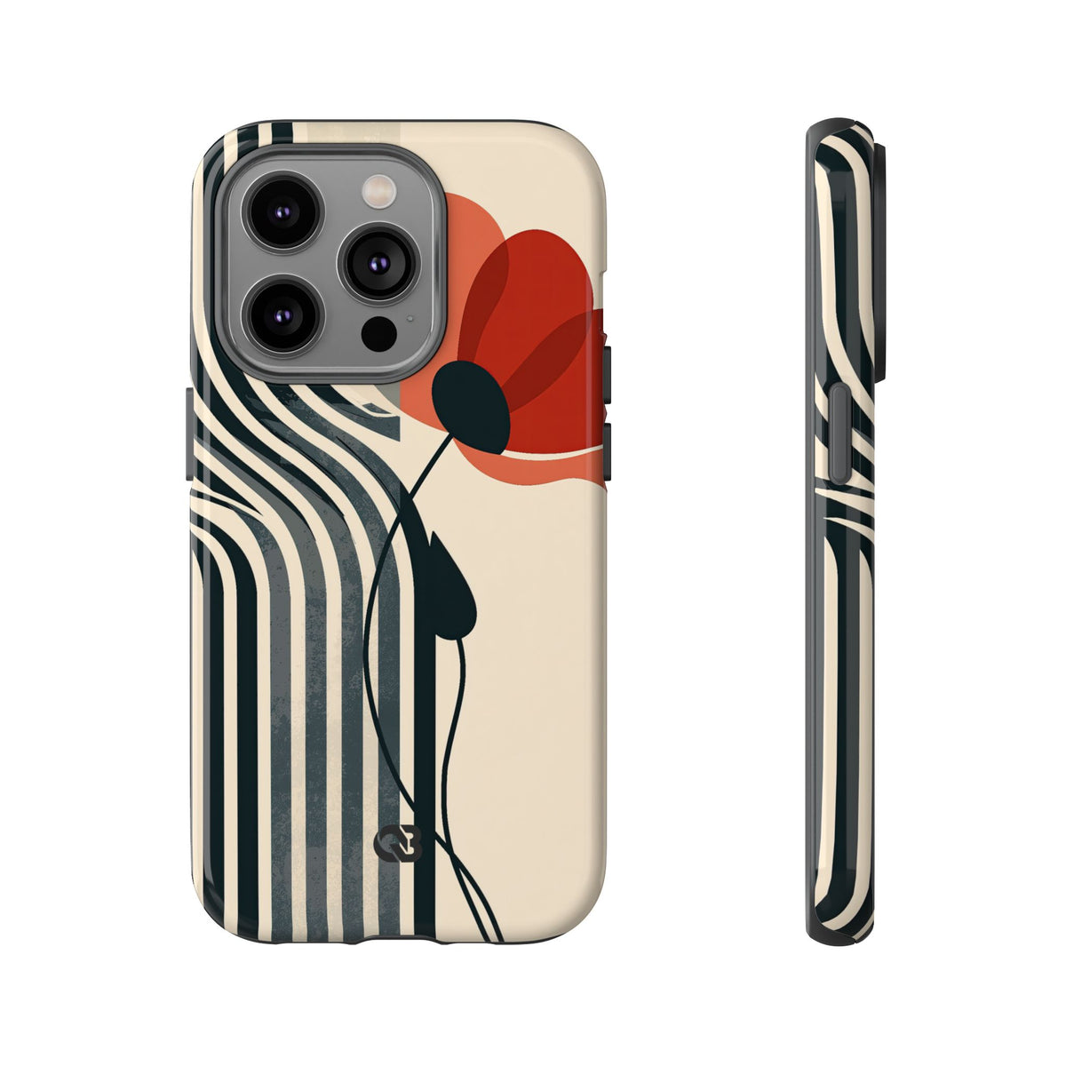 Modernist Poppy · Tough Phone Case for iPhone · Beige