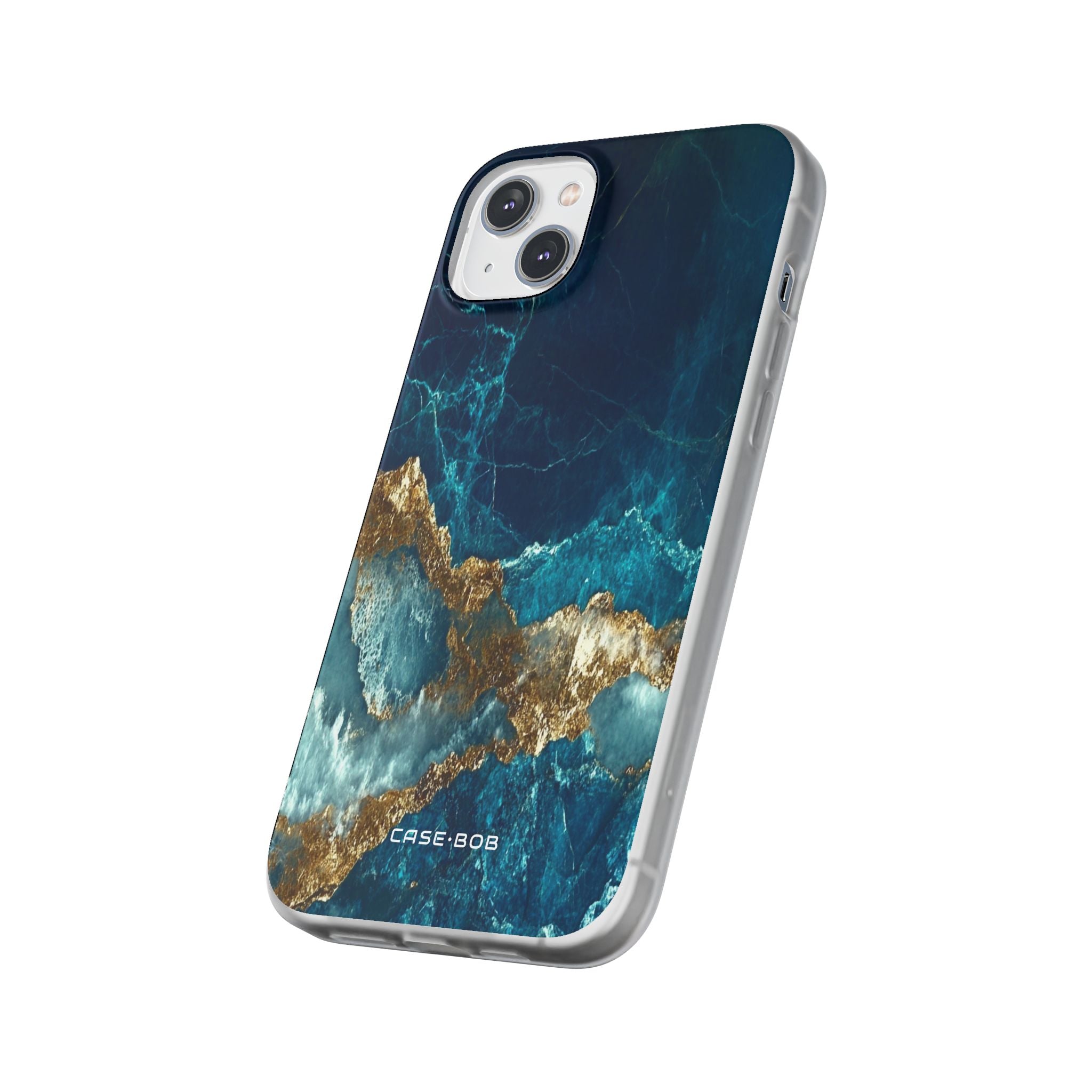 Jagged Gold Split iPhone 14 Plus Case - Soft