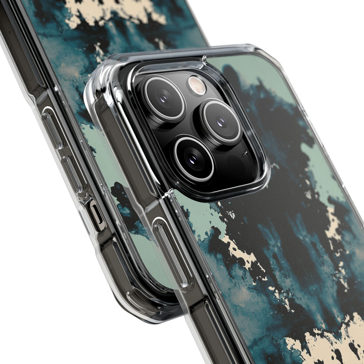 Rorschach Ink Void · Clear Impact Magnetic Phone Case for iPhone · Black