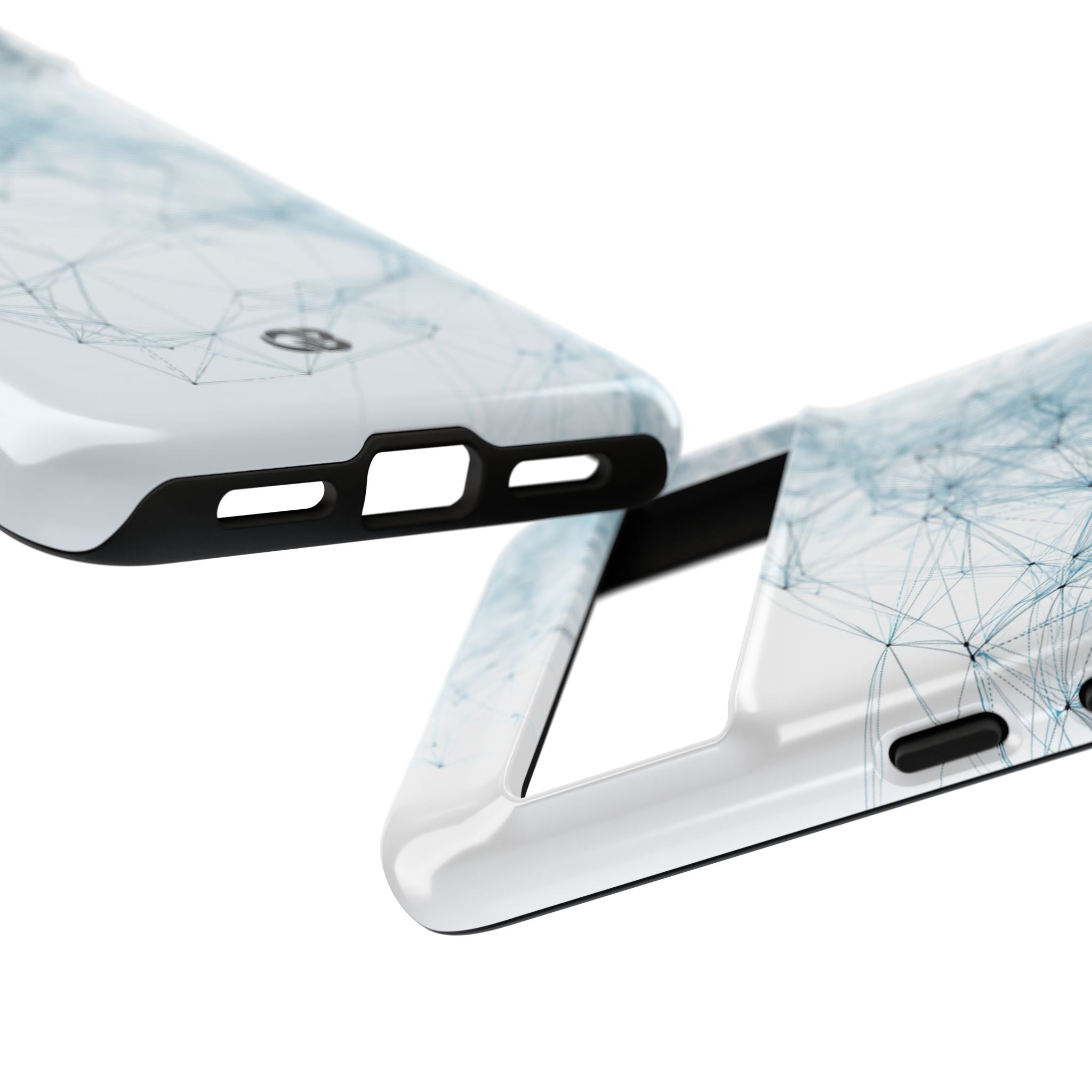Blue Tough Phone Case for Google Pixel - Glacial Neural Web