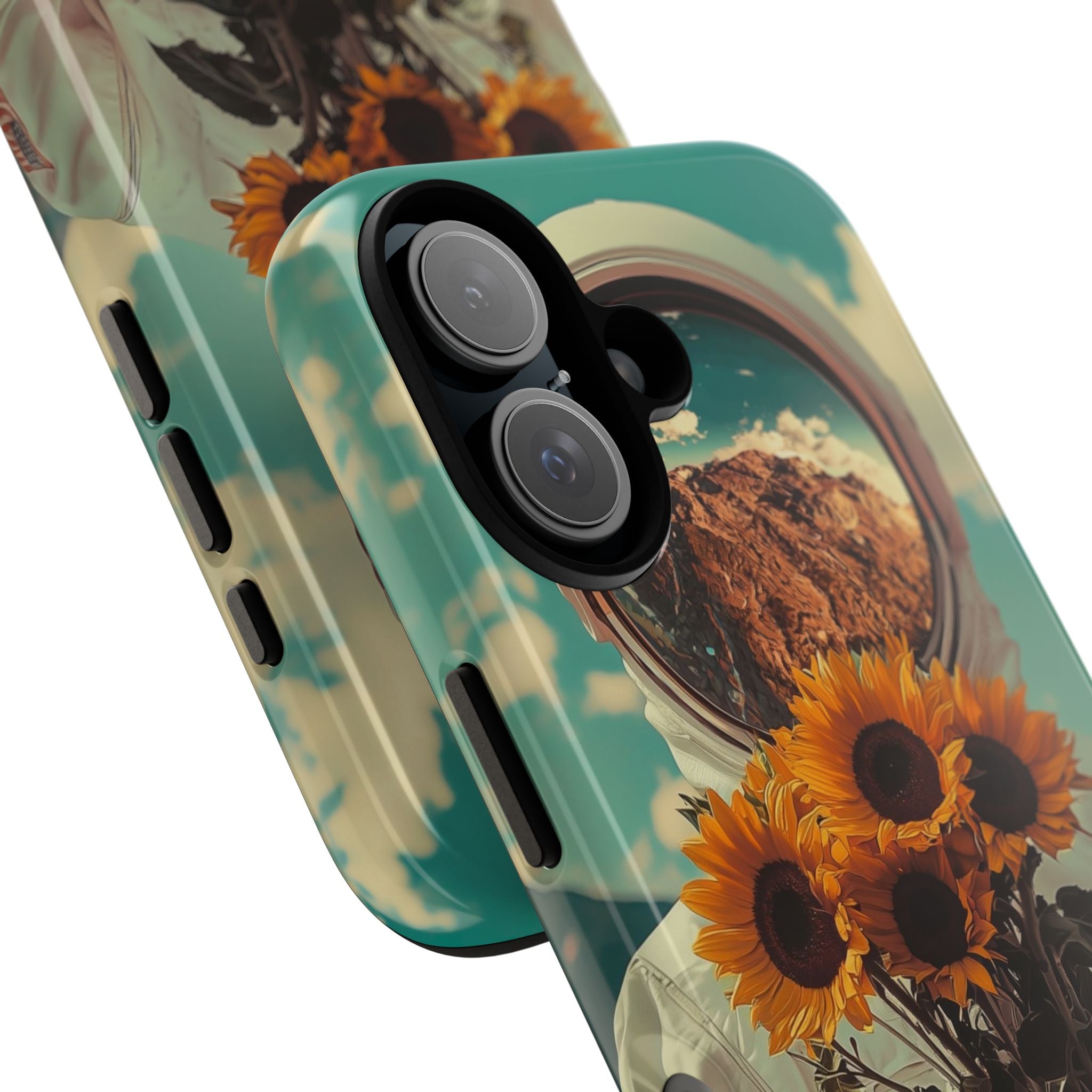 Sunflower Astronaut iPhone 16 Case - Tough