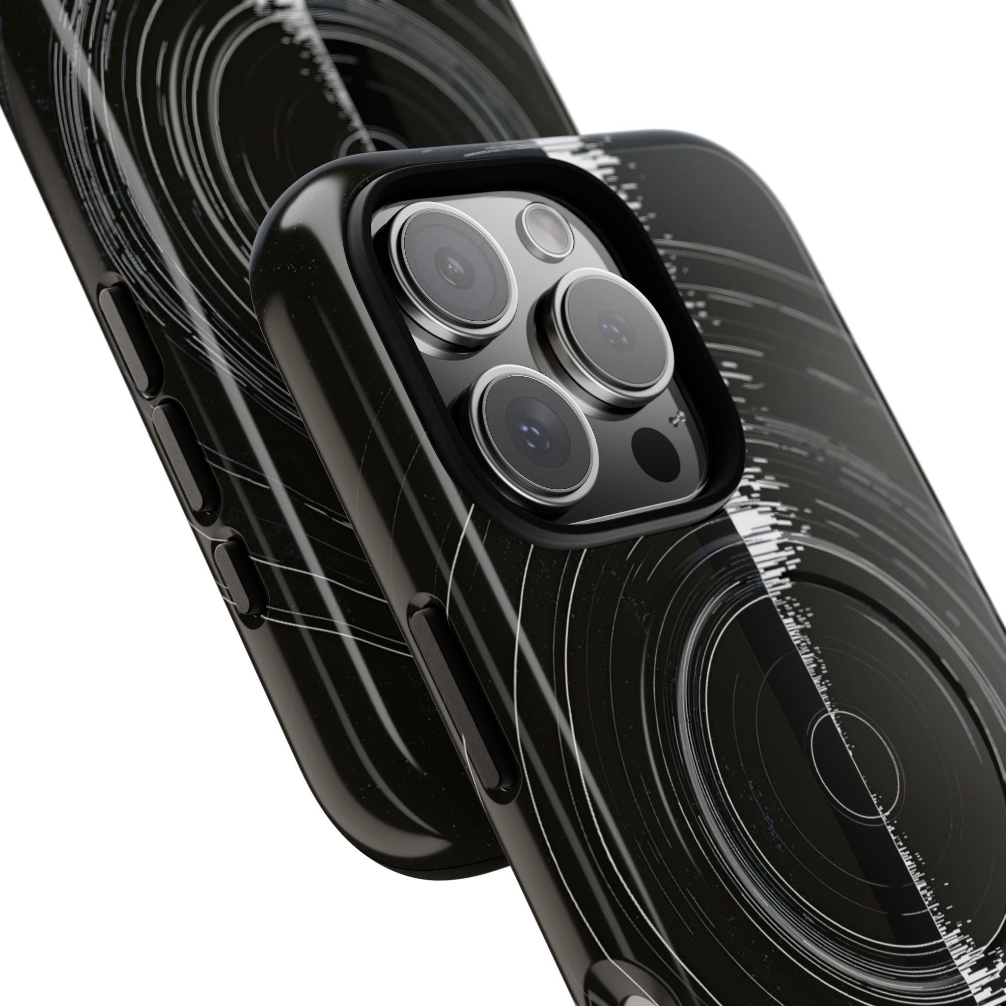Black Tough 2.0 Magsafe Phone Case for iPhone - Obsidian Orbital Signal