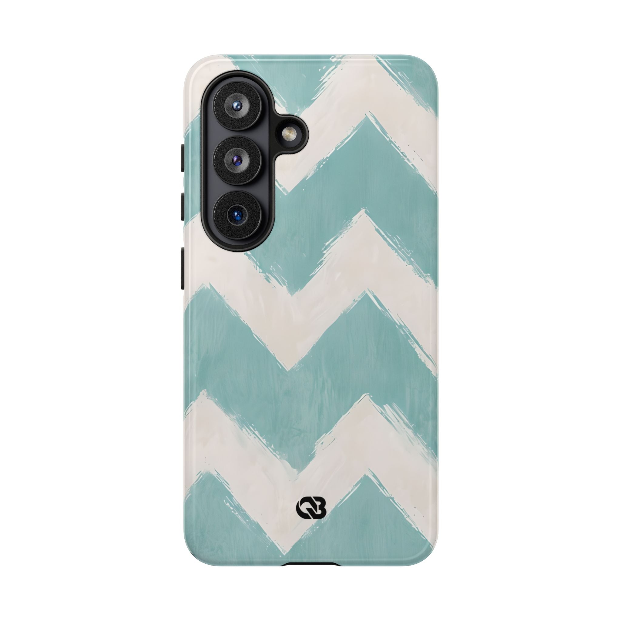 Teal Painted Chevron · Tough Phone Case for Samsung