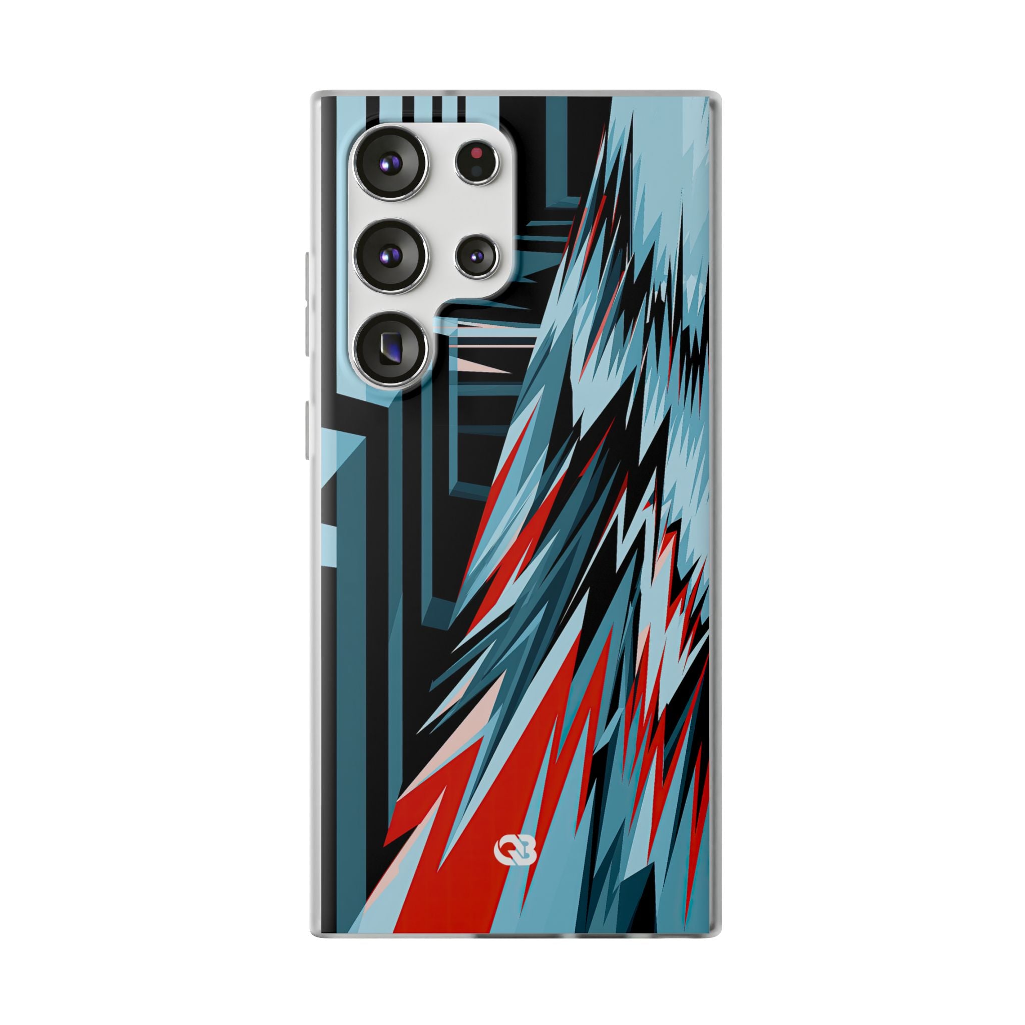 Blue Lite Phone Case for Samsung - Glitch Peak Cyan