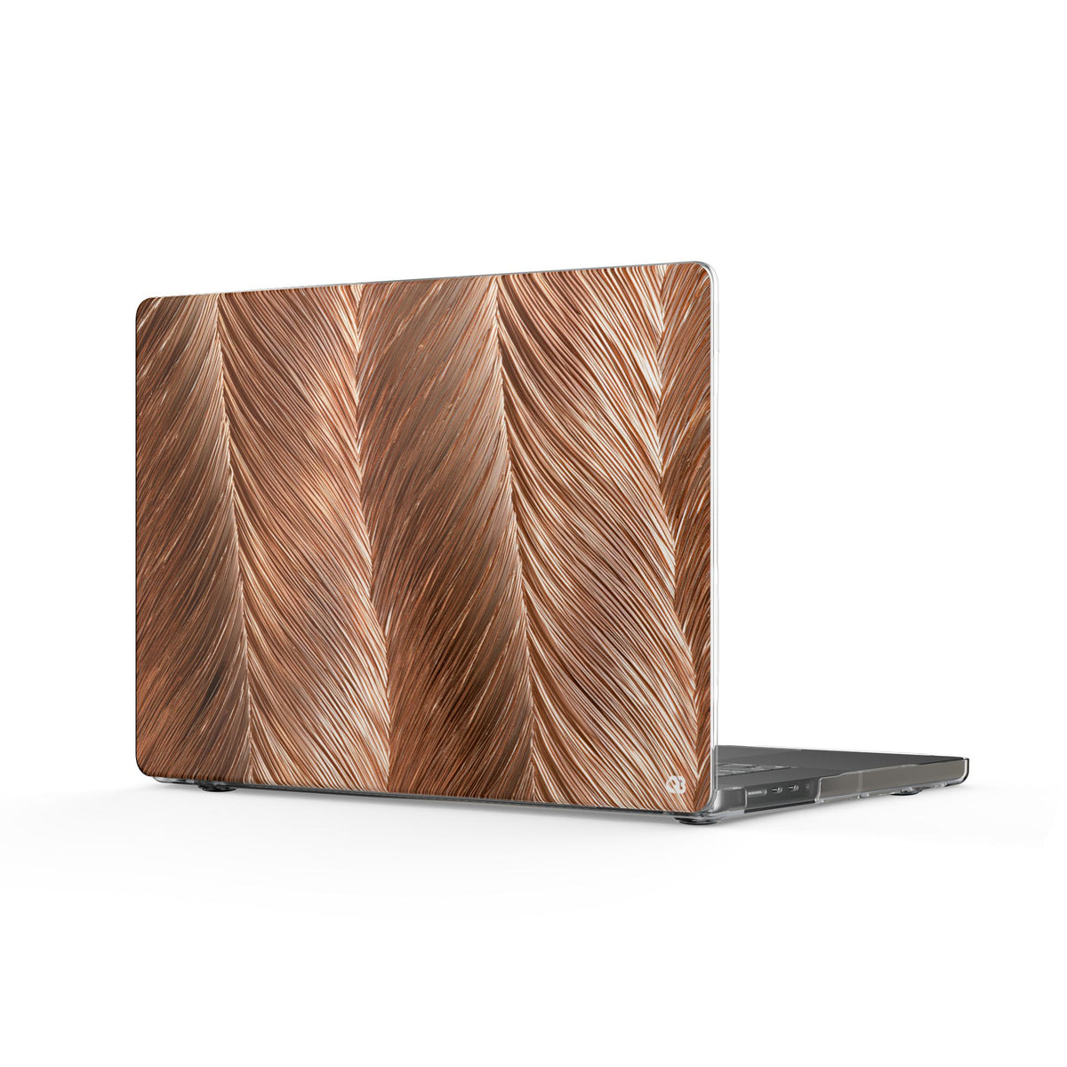 Rose Gold Weave · Clear Hard Case for MacBook · Brown