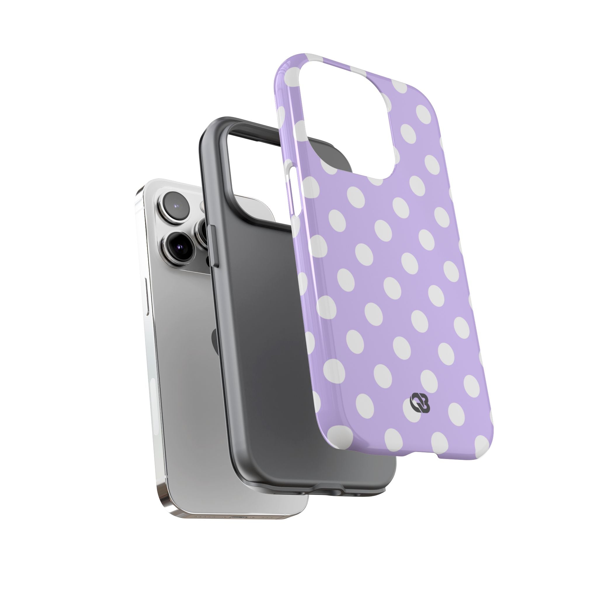 Lavender Polka Grid · Tough Θήκη για iPhone