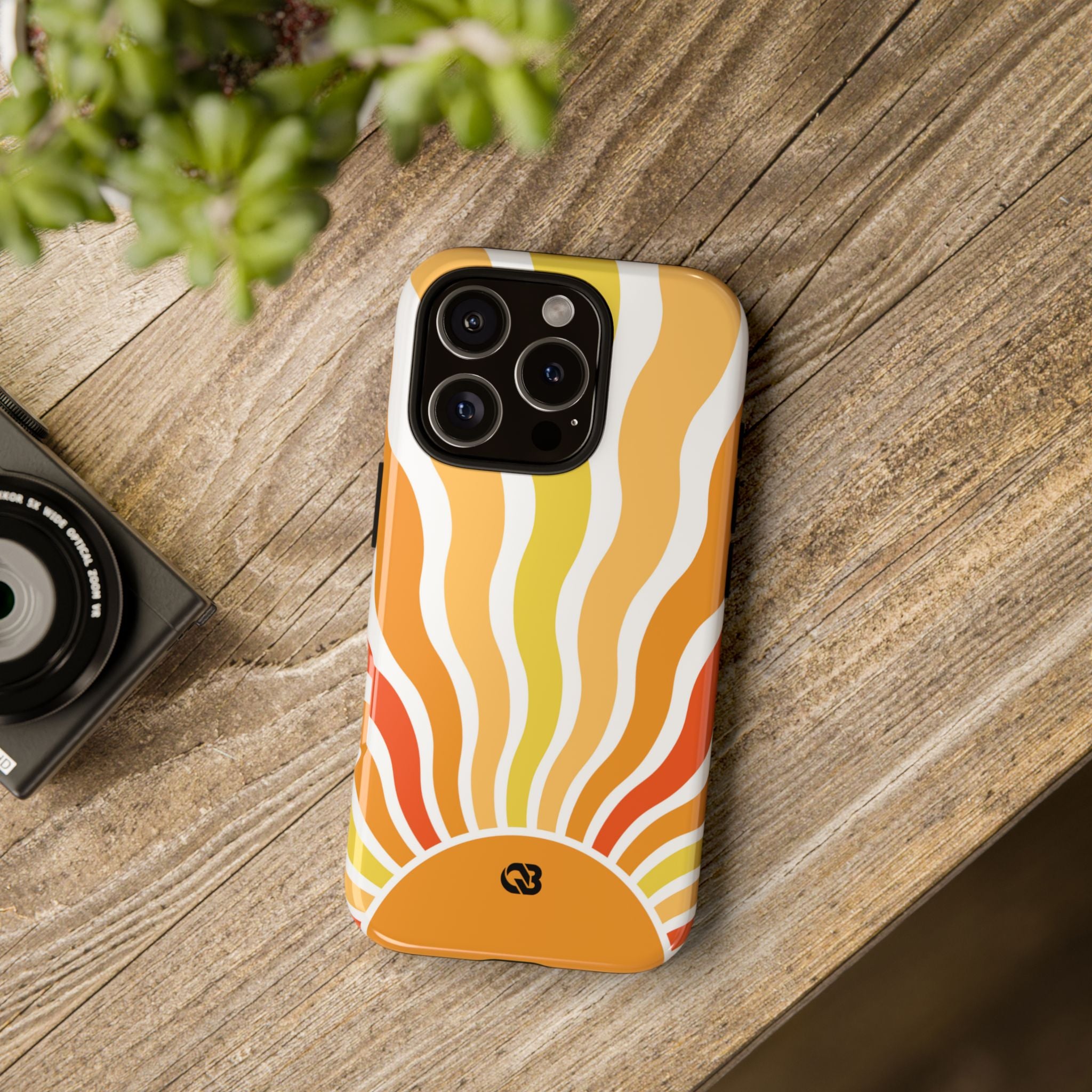 Amber Solar Waves · Tough Phone Case for iPhone